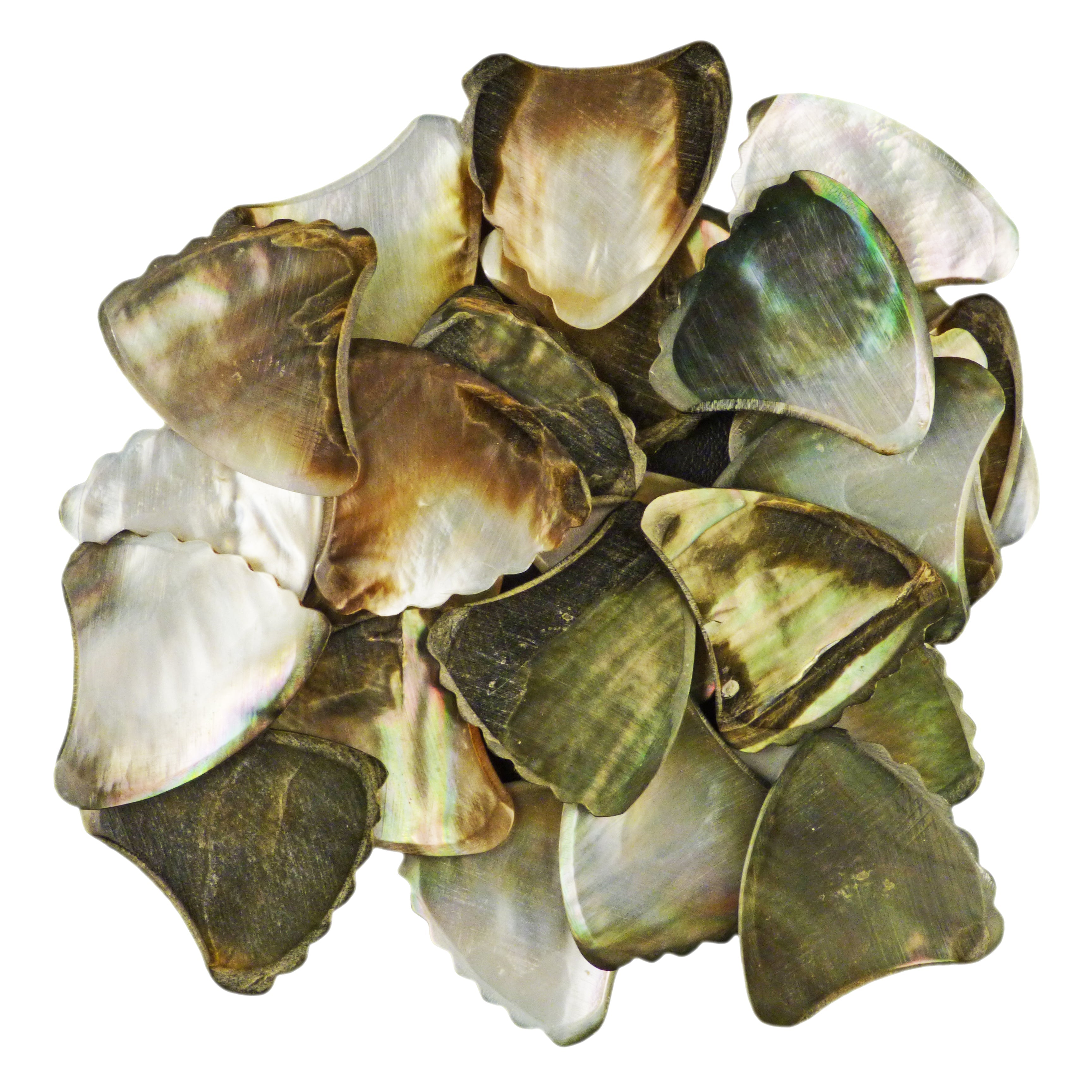 Black Abalone Shell Guitar Or Bass Pick - 2.0 mm - 390 Wedge Shark Fin Shape - Handmade Specialty Exotic Luxury Plectrum Exotic Plectrums