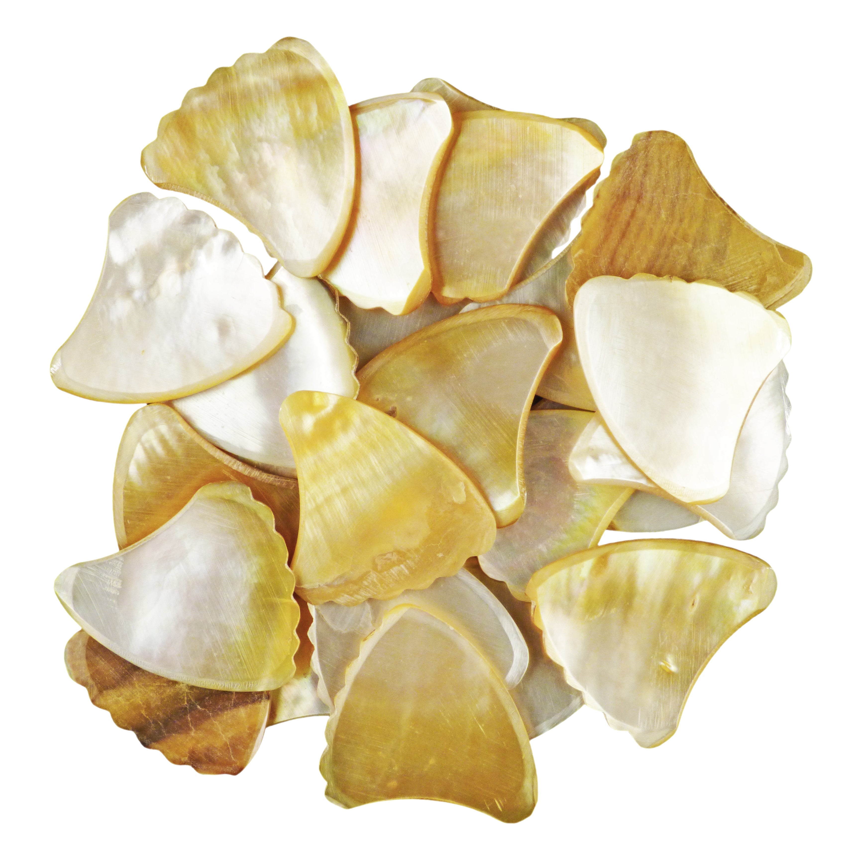 Gold Abalone Shell Guitar Or Bass Pick - 2.0 mm - 390 Wedge Shark Fin Shape - Handmade Specialty Exotic Luxury Plectrum Exotic Plectrums