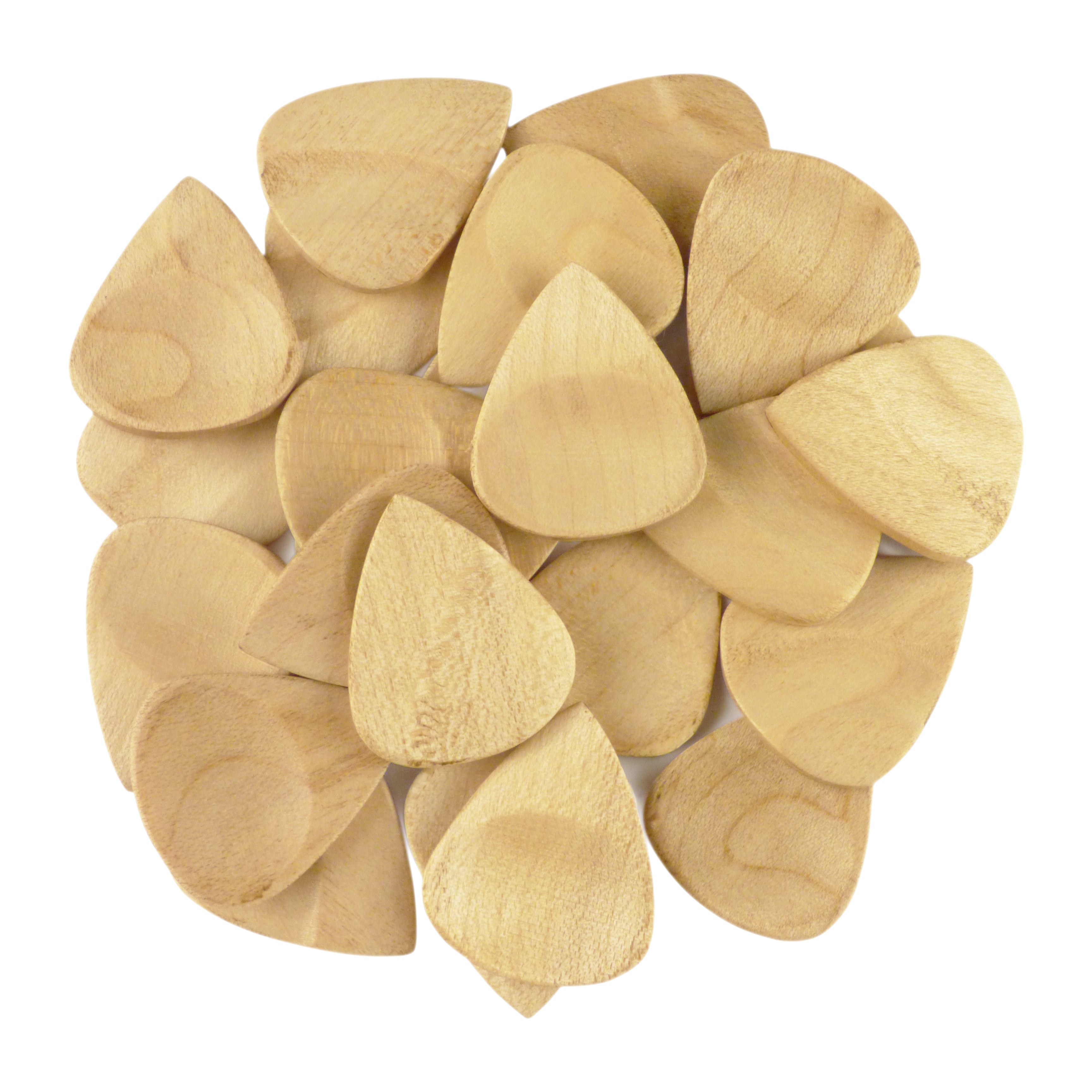 Maple Wood Guitar Or Bass Pick - 3.0 mm Ultra Heavy Gauge - 351 Groove Shape - Natural Finish Handmade Specialty Exotic Plectrum Exotic Plectrums