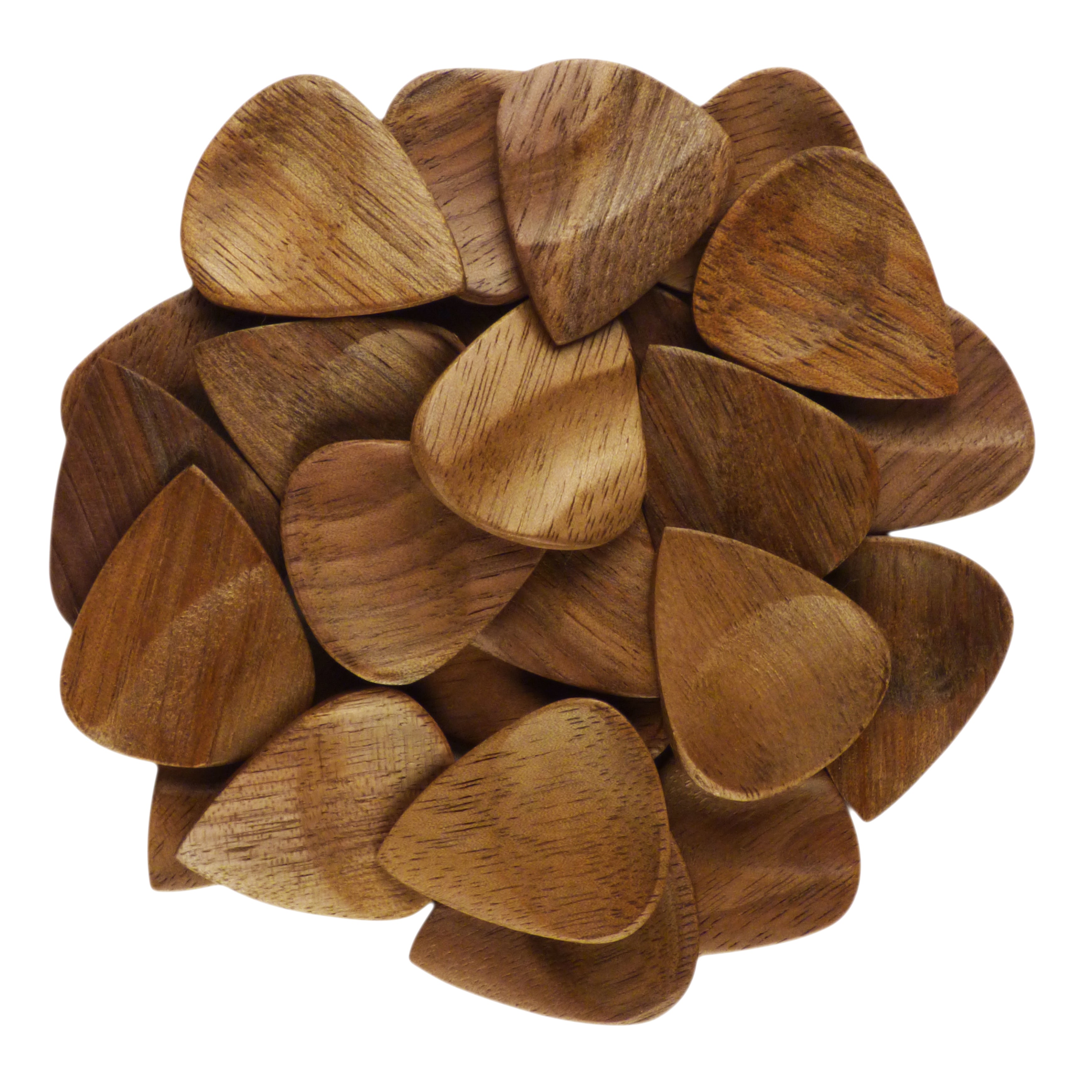 Walnut Wood Guitar Or Bass Pick - 3.0 mm Ultra Heavy Gauge - 351 Groove Shape - Natural Finish Handmade Specialty Exotic Plectrum Exotic Plectrums