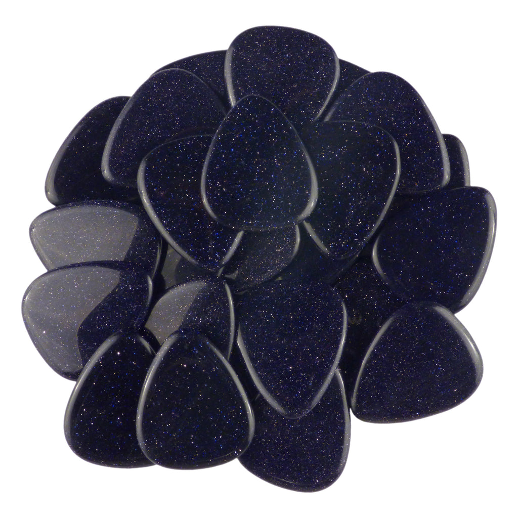 Blue Sandstone Stone Guitar Or Bass Pick - 3.0 mm Ultra Heavy Gauge - 351 Shape - Specialty Handmade Gemstone Exotic Plectrum Exotic Plectrums