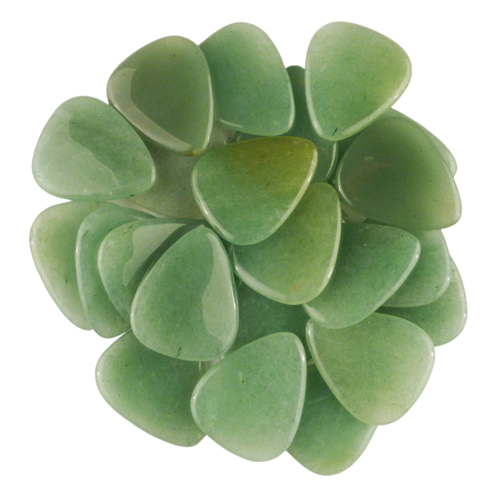 Green Aventurine Stone Guitar Or Bass Pick - 3.0 mm Ultra Heavy Gauge - 351 Shape - Specialty Handmade Gemstone Exotic Plectrum Exotic Plectrums