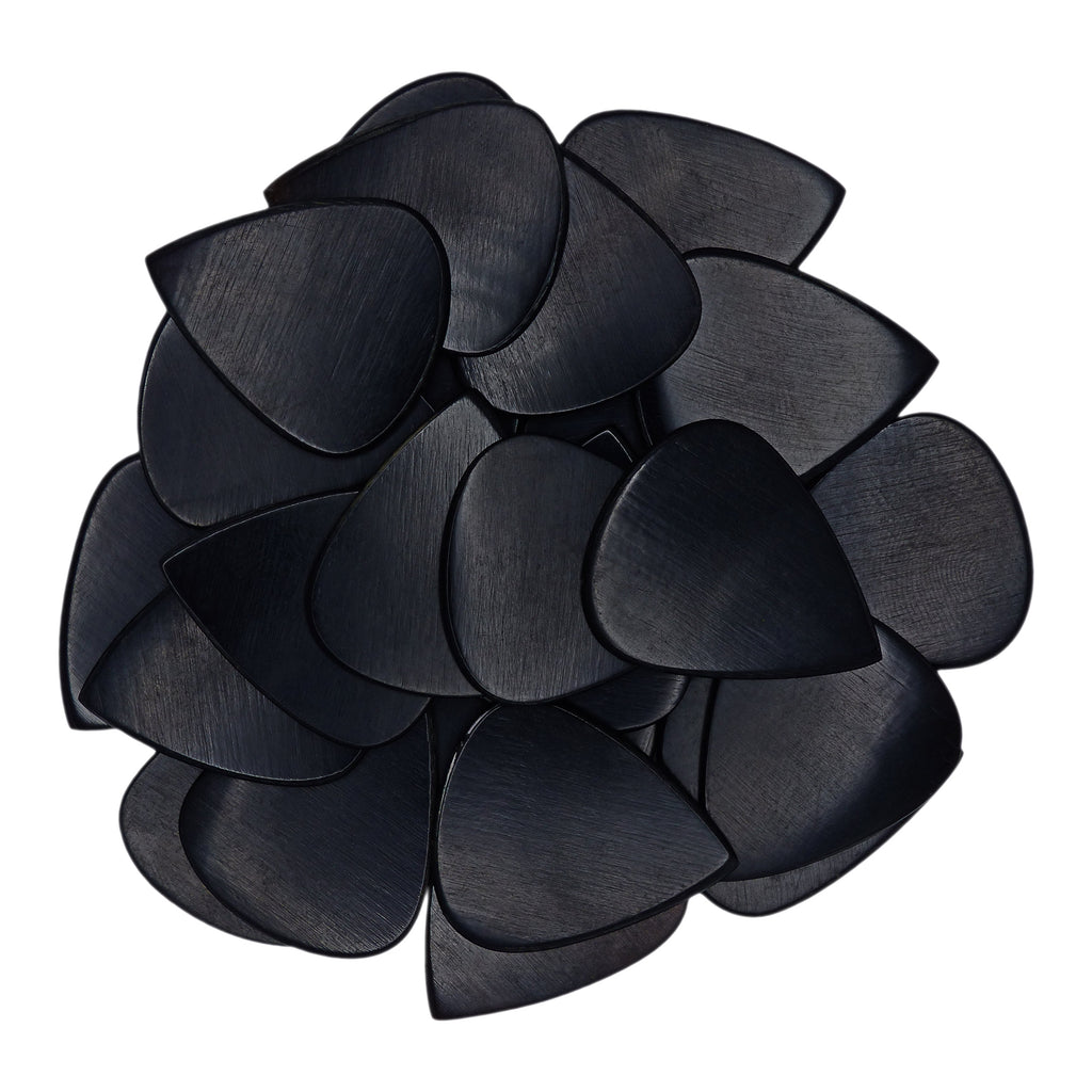 Black Buffalo Horn Guitar Or Bass Pick - 1.5 mm Heavy Gauge - 351 Shape - Natural Finish Handmade Specialty Exotic Plectrum Exotic Plectrums