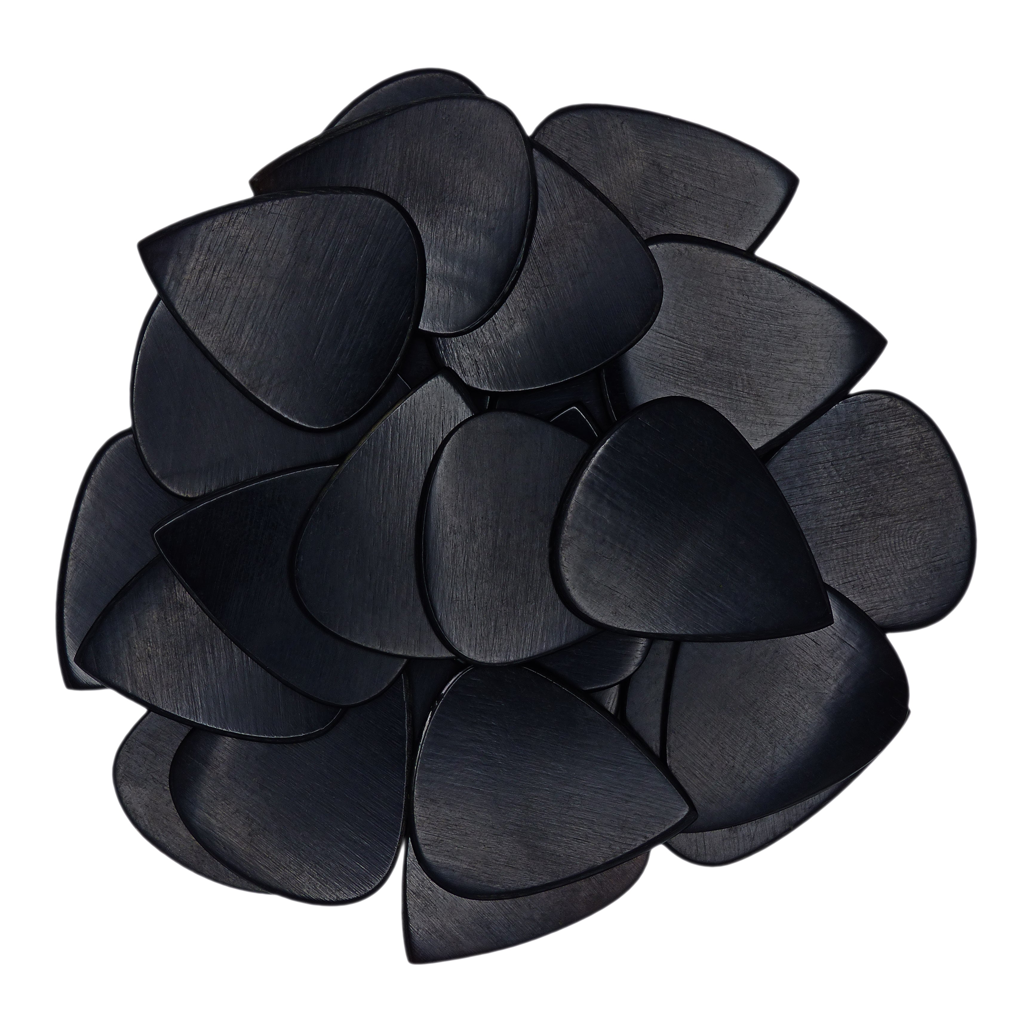 Black Buffalo Horn Guitar Or Bass Pick - 1.5 mm Heavy Gauge - 351 Shape - Natural Finish Handmade Specialty Exotic Plectrum Exotic Plectrums