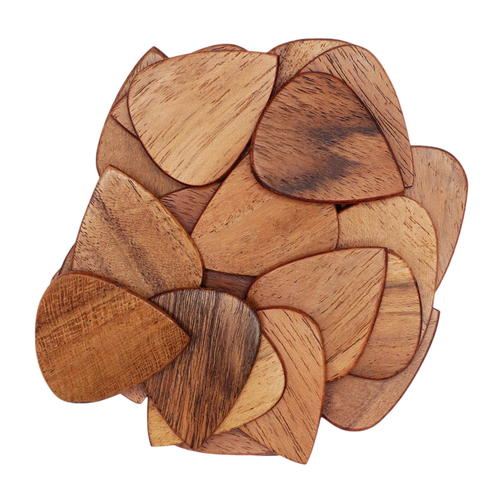 Acacia Wood Guitar Or Bass Pick - 1.5 mm Heavy Gauge - 351 Shape - Natural Finish Handmade Specialty Exotic Plectrum Exotic Plectrums