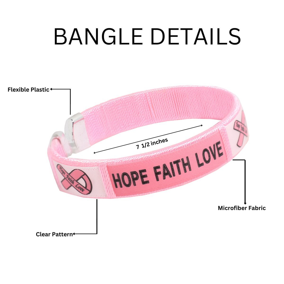 10 Pack Breast Cancer Awareness Bangle Bracelets The Awareness Company