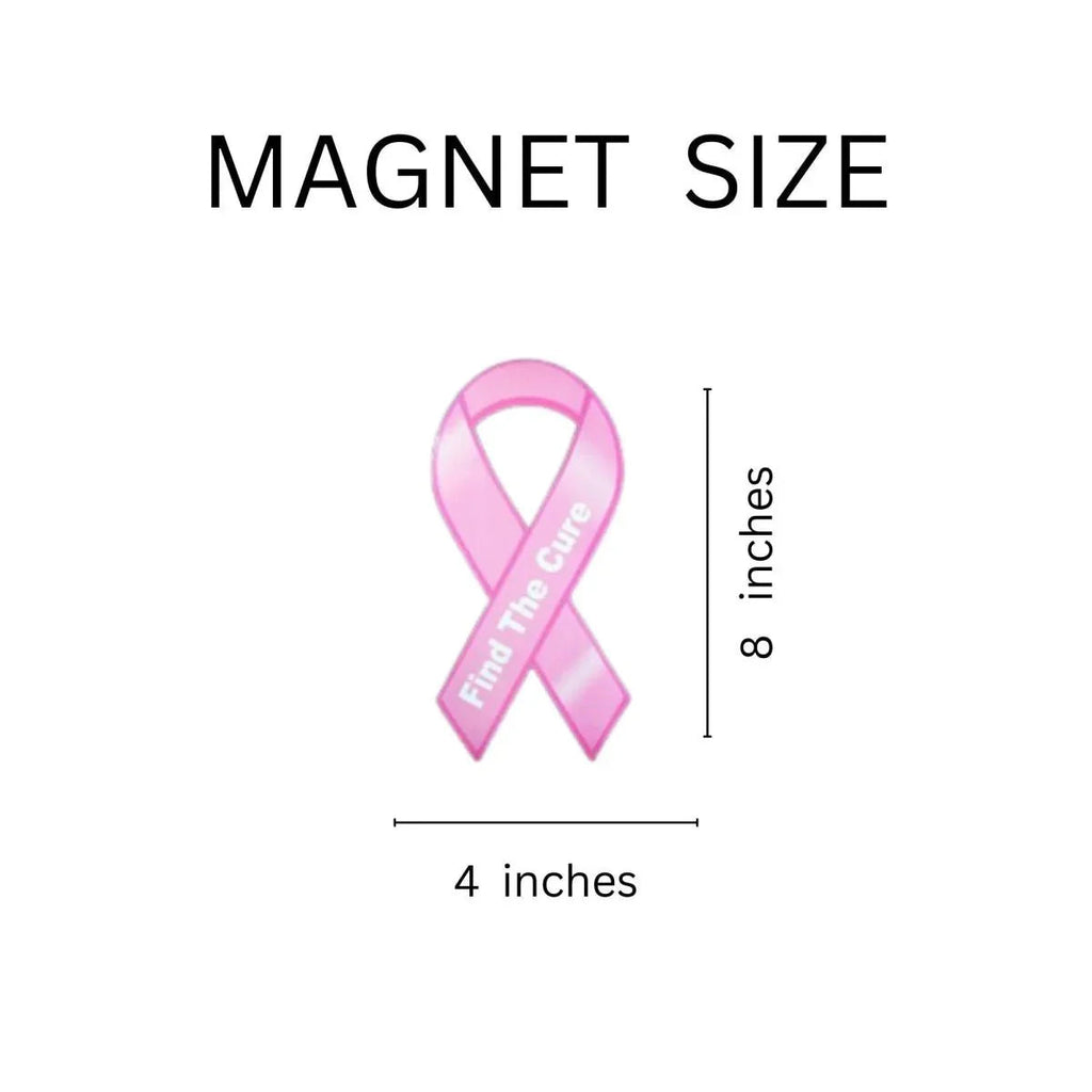 10 Pack Breast Cancer Find The Cure Ribbon Car Magnets The Awareness Company