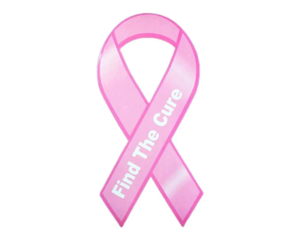 10 Pack Breast Cancer Find The Cure Ribbon Car Magnets The Awareness Company