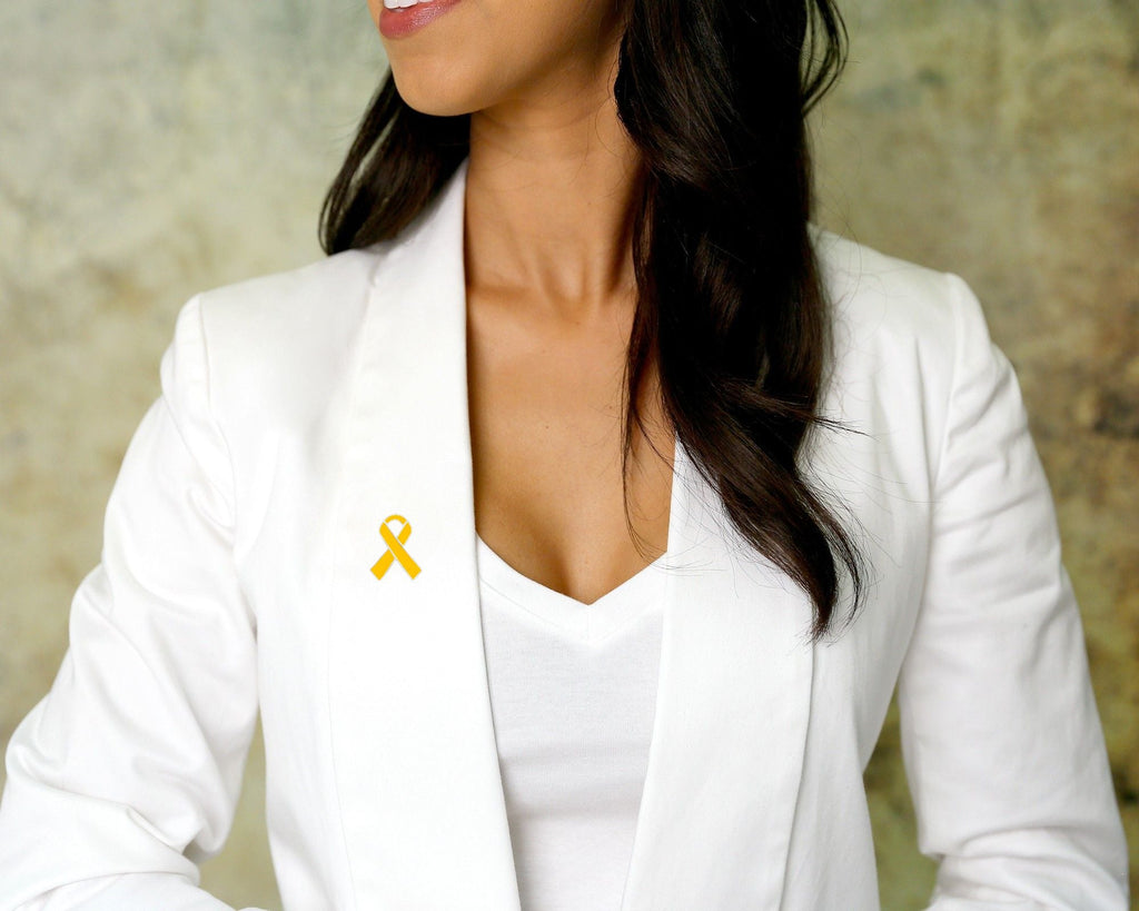 10 Pack Childhood Cancer Gold Ribbon Awareness Pins The Awareness Company
