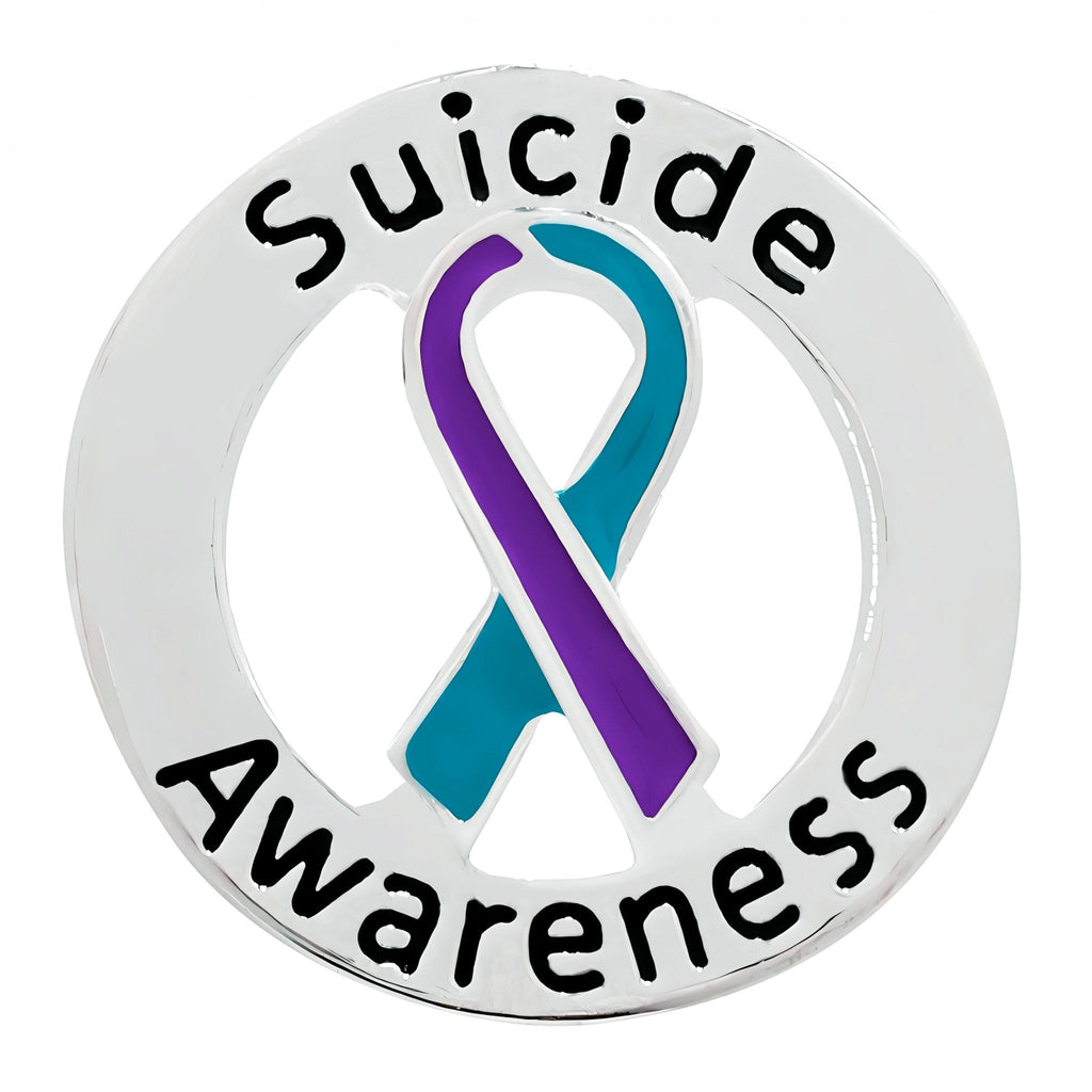 10 Pack of Circle Suicide Awareness & Prevention Pins The Awareness Company