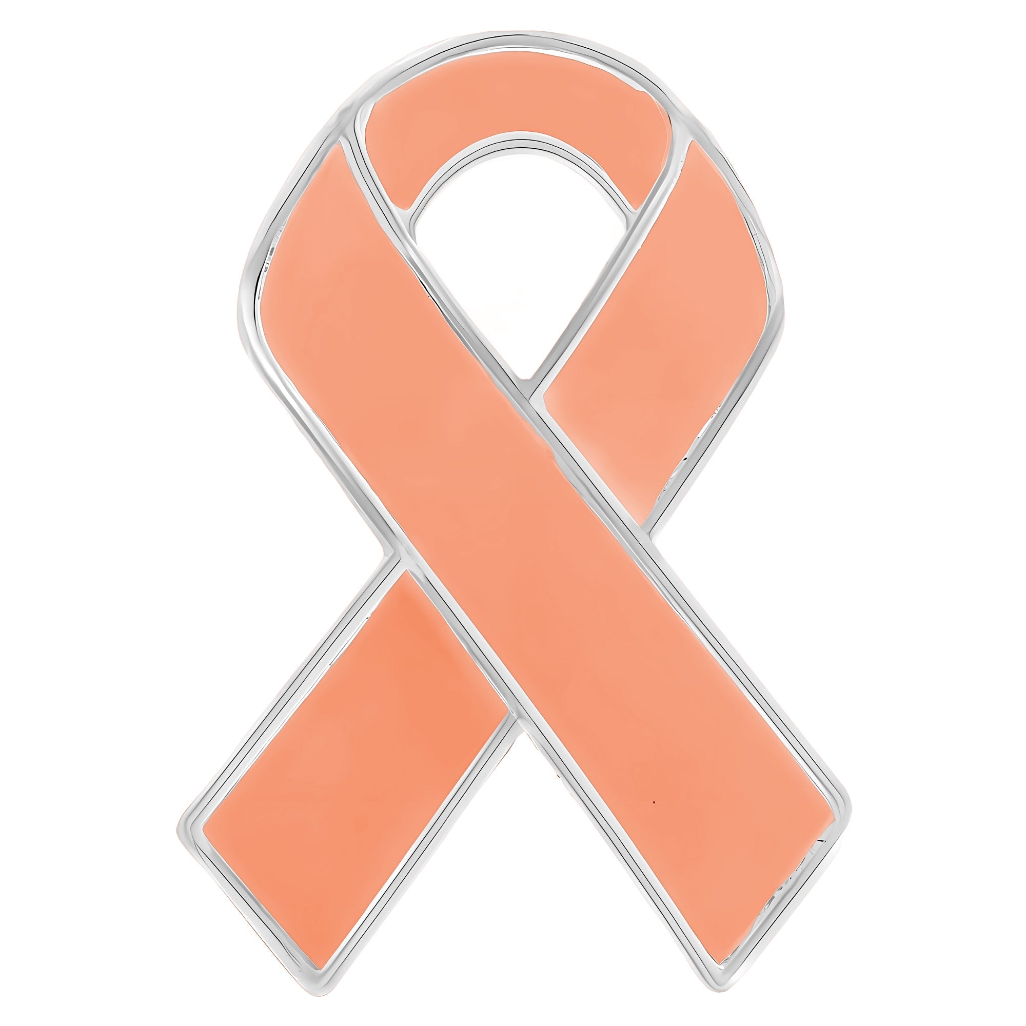 10 Pack Peach Ribbon Awareness Pins The Awareness Company