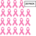 25 Pack Small Breast Cancer Ribbon Decals The Awareness Company
