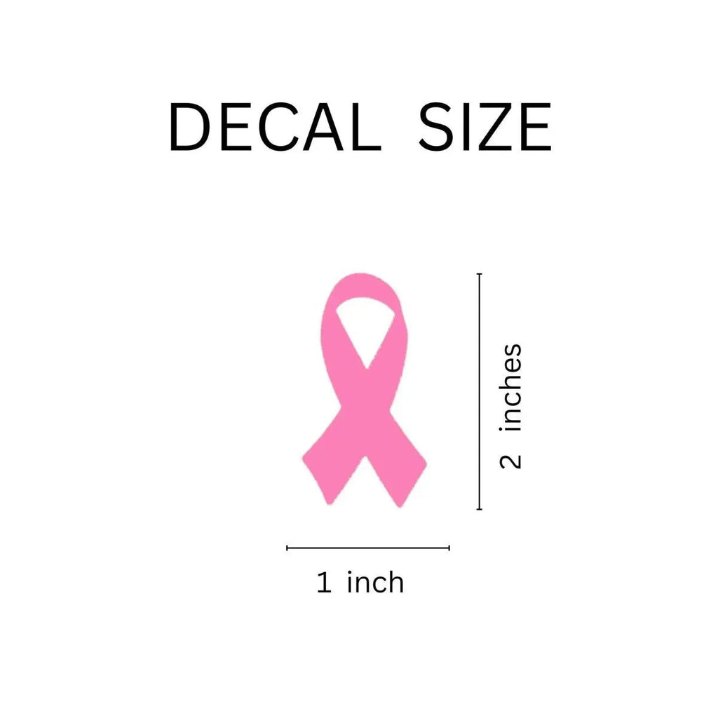 25 Pack Small Breast Cancer Ribbon Decals The Awareness Company