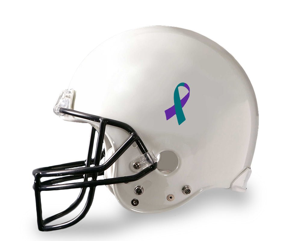 25 Pack Teal & Purple Ribbon Awareness Decals The Awareness Company