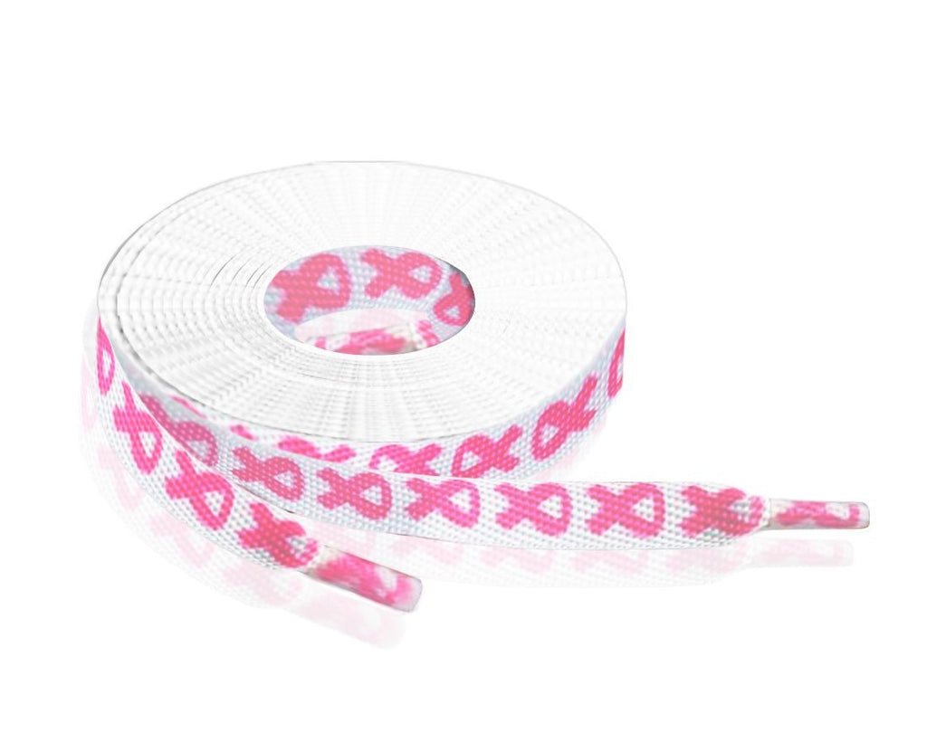10 Pairs Breast Cancer Pink Ribbon Shoelaces The Awareness Company