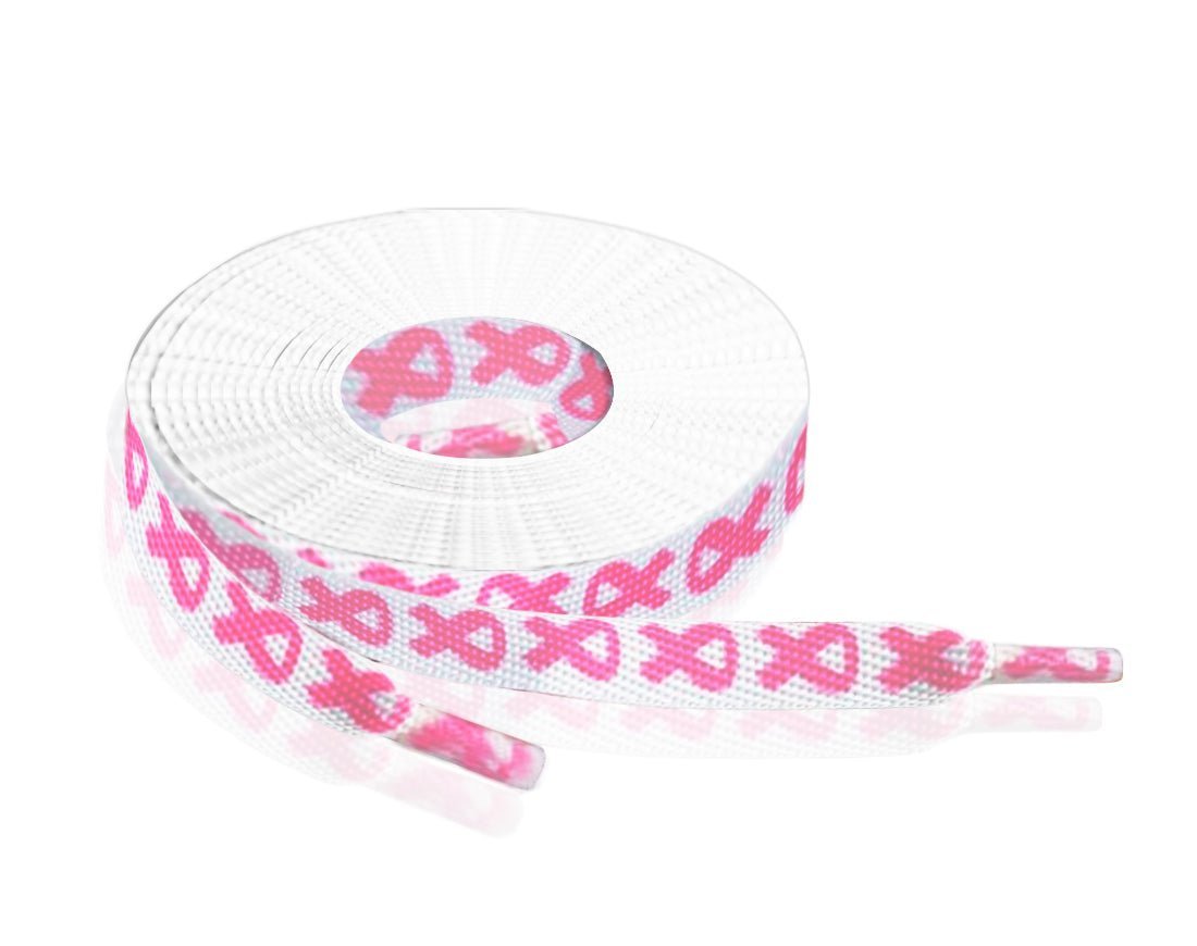 10 Pairs Breast Cancer Pink Ribbon Shoelaces The Awareness Company