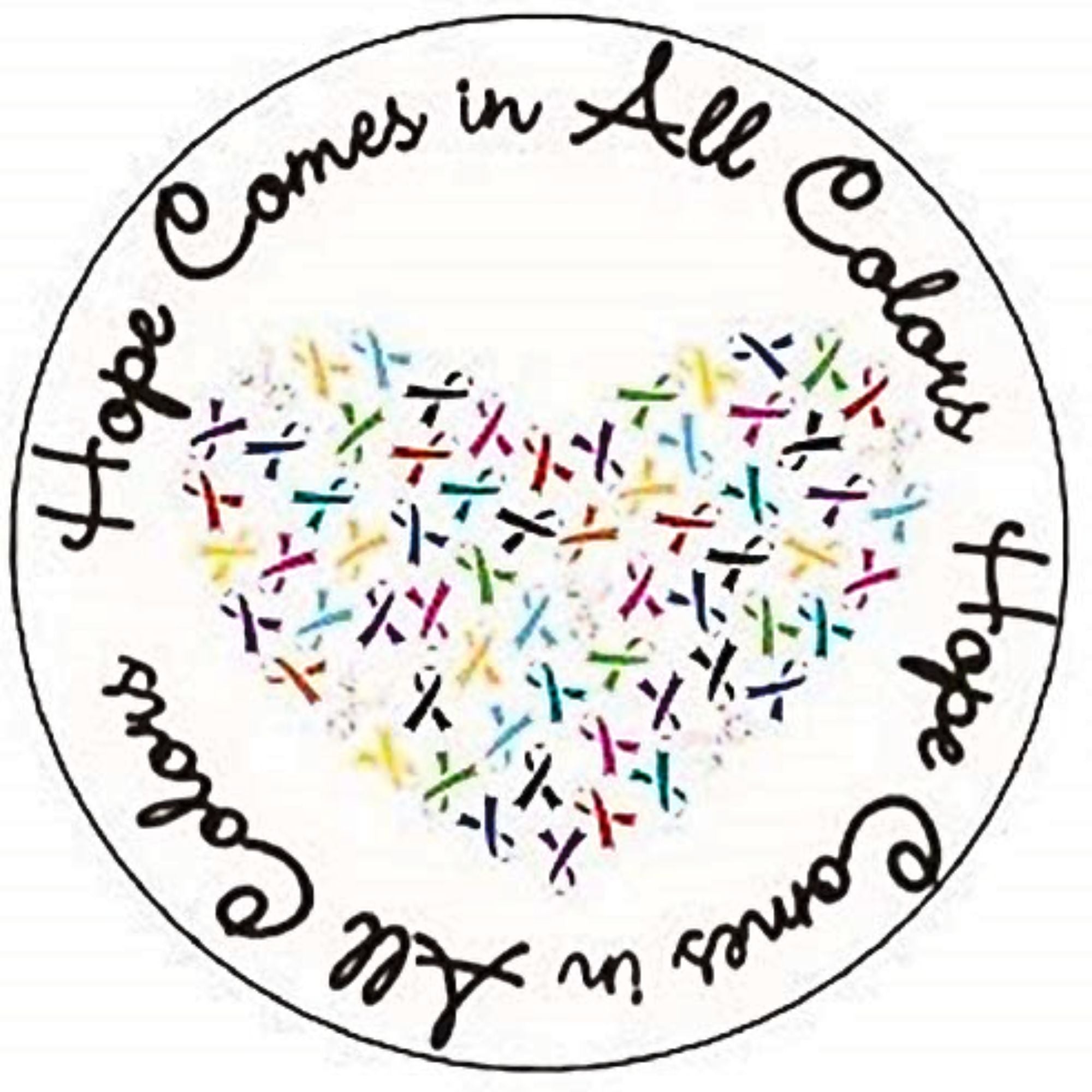250 Hope Comes In All Colors Stickers (250 per Roll) The Awareness Company