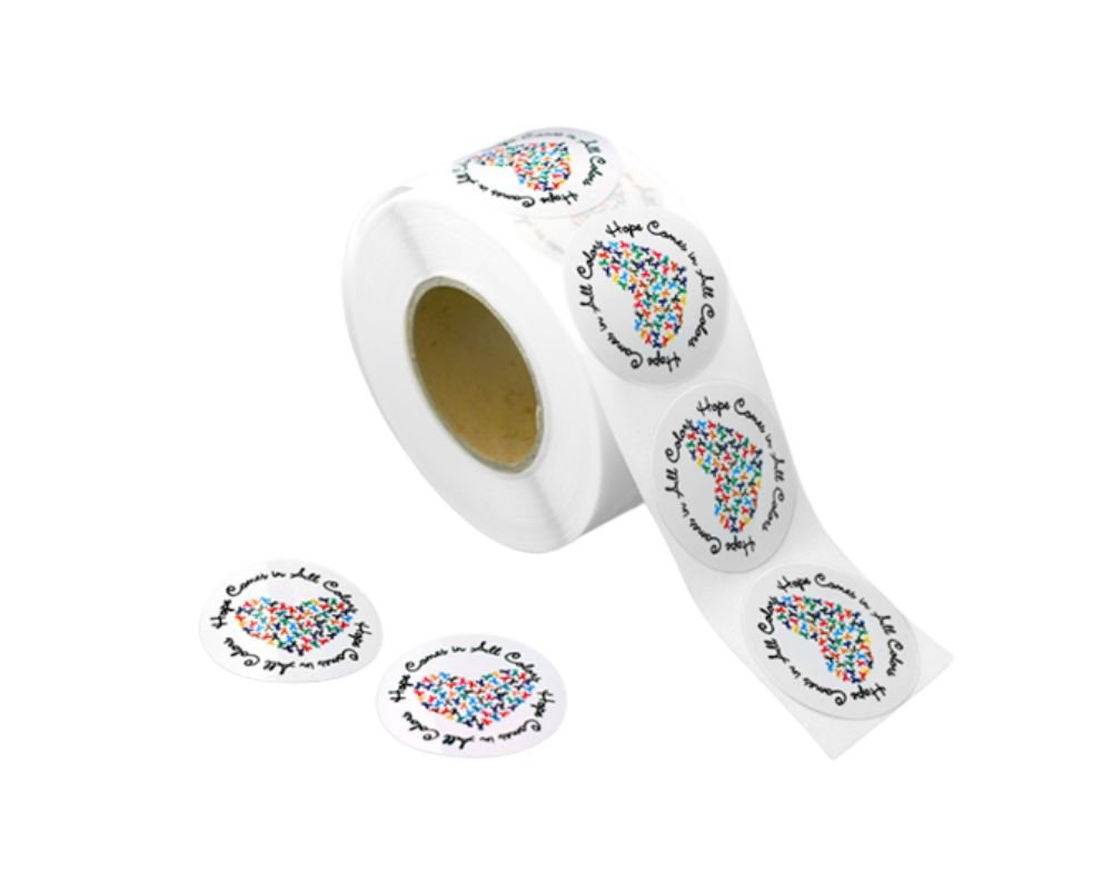 250 Hope Comes In All Colors Stickers (250 per Roll) The Awareness Company