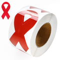 250 Large Red Ribbon Stickers (250 per Roll) The Awareness Company