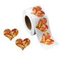250 Orange Camouflage Heart Stickers (250 per Roll) The Awareness Company