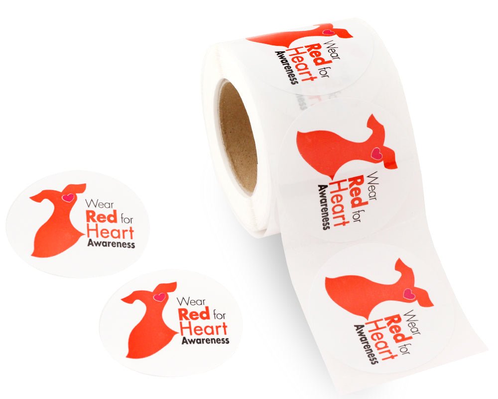 250 Wear Red for Heart Awareness Stickers The Awareness Company