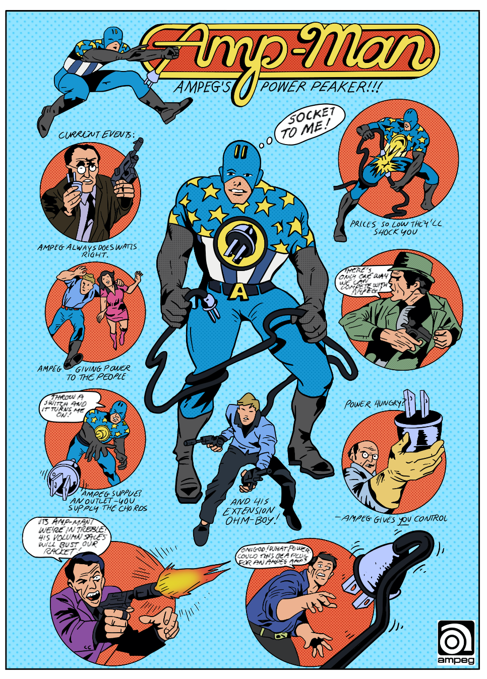 Amp-Man Limited Edition 1/75 Poster Pluginz Keychains