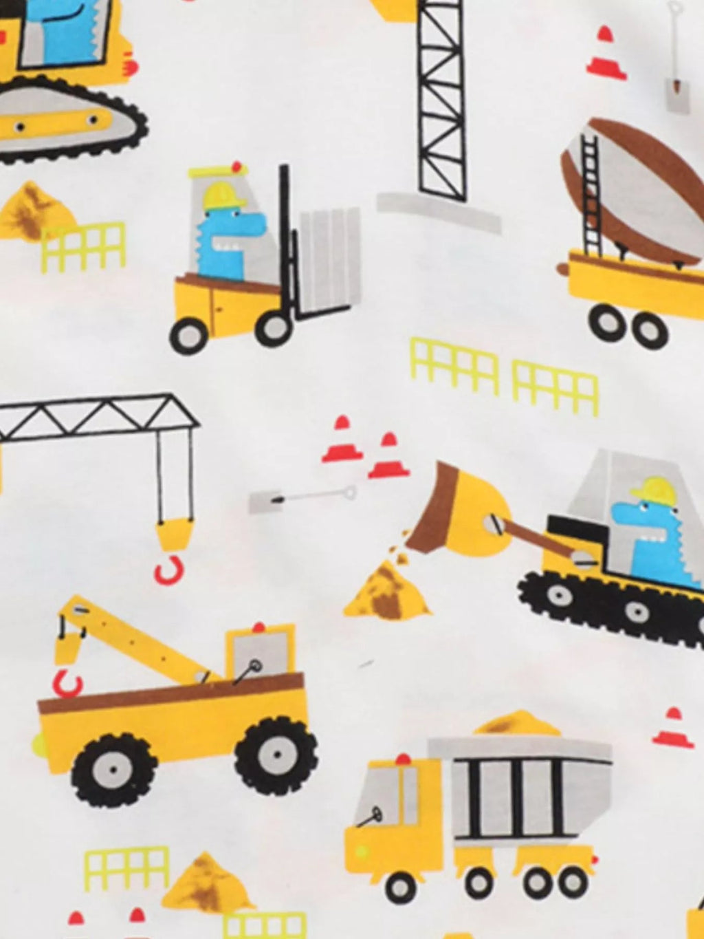 Toddler Boys Construction Vehicle Print Crew Neck Short Sleeve T-Shirt NicholesGifts