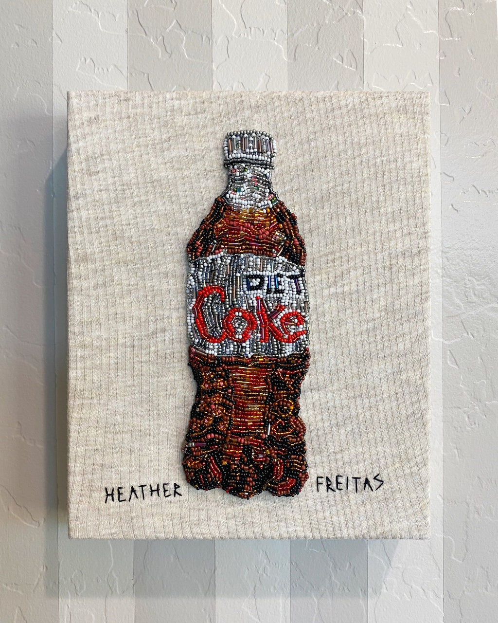 Diet Soda Beaded Artwork Heather Freitas