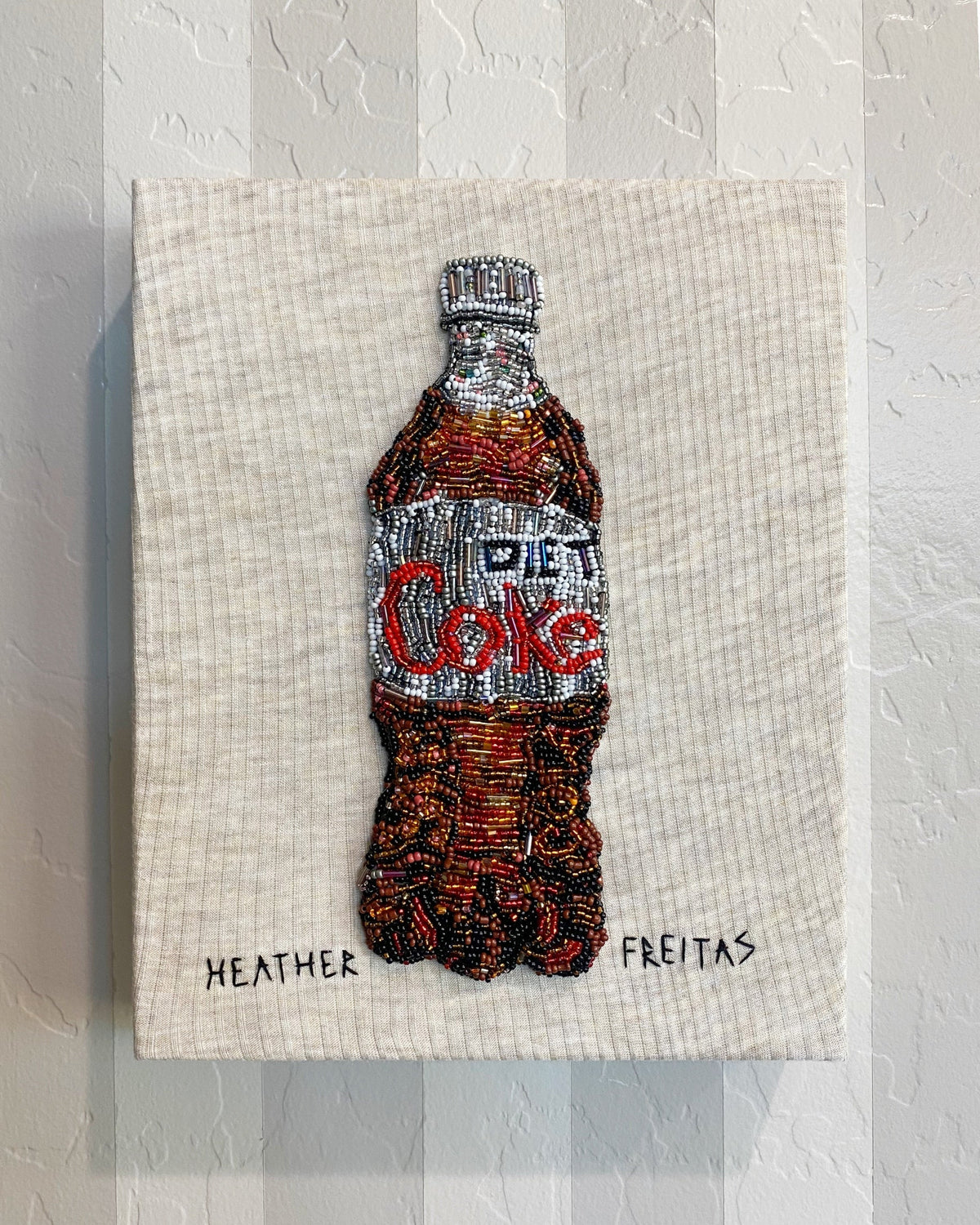 Diet Soda Beaded Artwork Heather Freitas