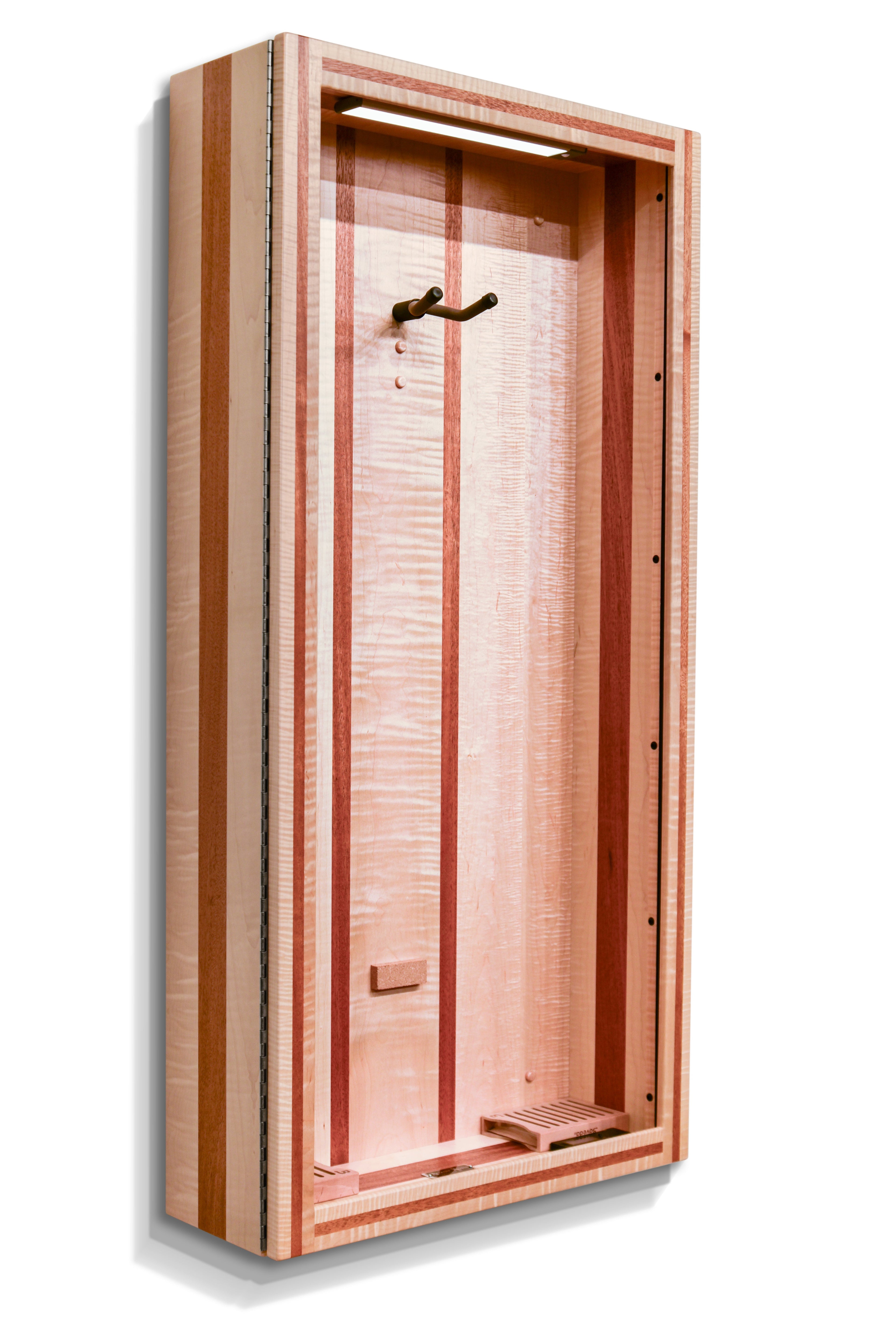 ClimaCase Rectangle Humidor - Flamed Maple with Mahogany Acoustic Remedy Cases