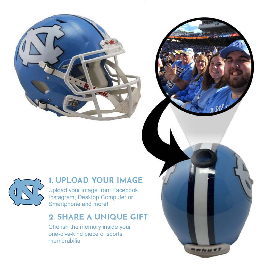 North Carolina Tar Heels College Football Collectible Mini Helmet - Picture Inside - FANZ Collectibles Fanz Collectibles