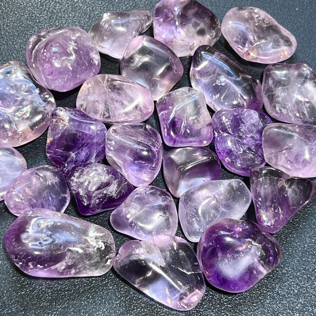 Purple Amethyst Crystal Tumbled Stones (By The Piece or Pound) Wholesale Amazing Crystals