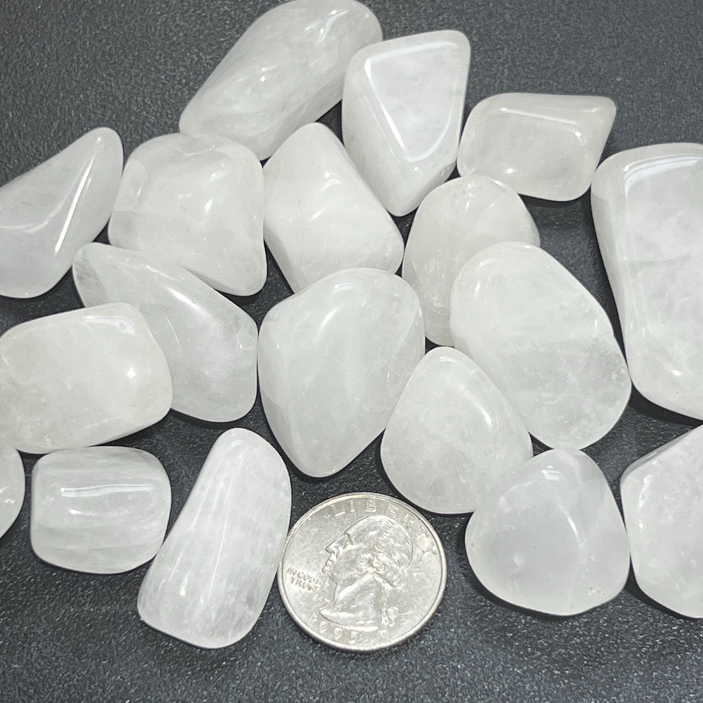 White Quartz Crystal Tumbled Stones (By The Piece or Pound) Wholesale Amazing Crystals