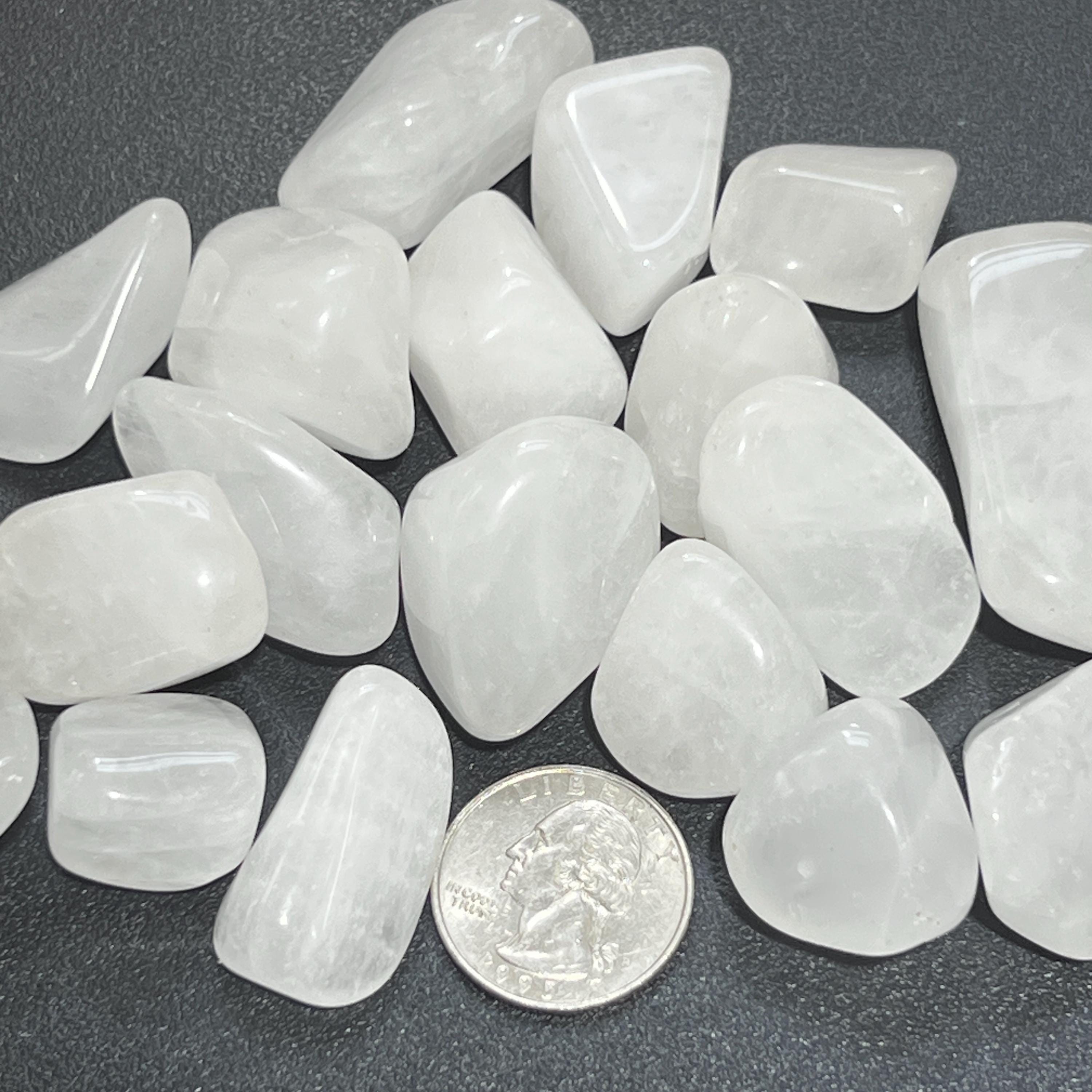 White Quartz Crystal Tumbled Stones (By The Piece or Pound) Wholesale Amazing Crystals