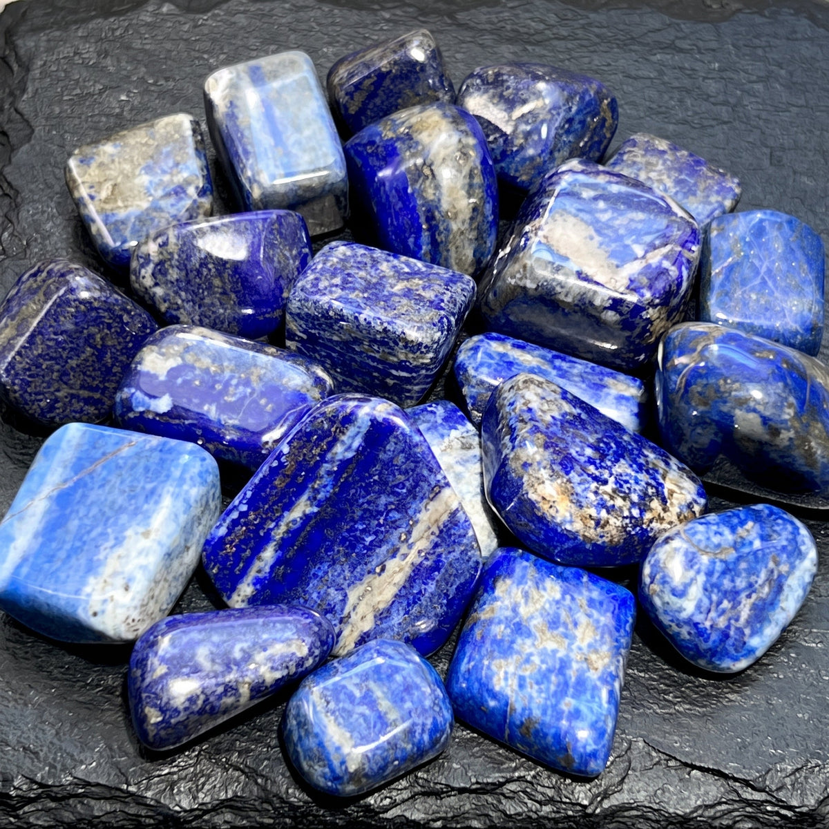 Lapis Lazuli Tumbled Stones (By The Piece or Pound)(UV Reactive) Amazing Crystals