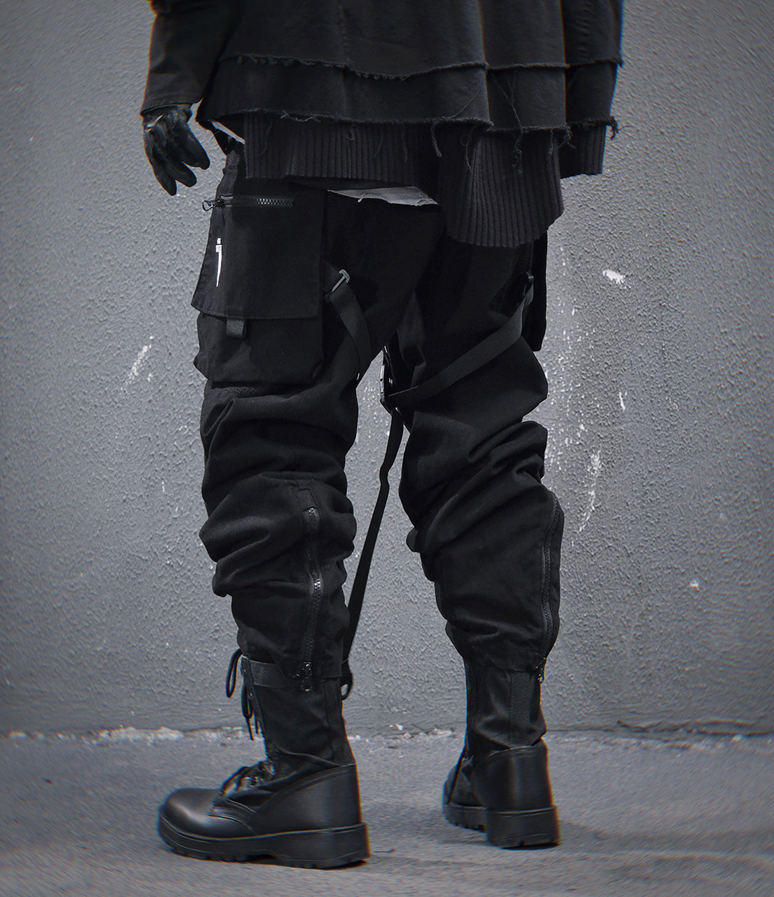 HiP46 Black NX Cargo Pants Niepce