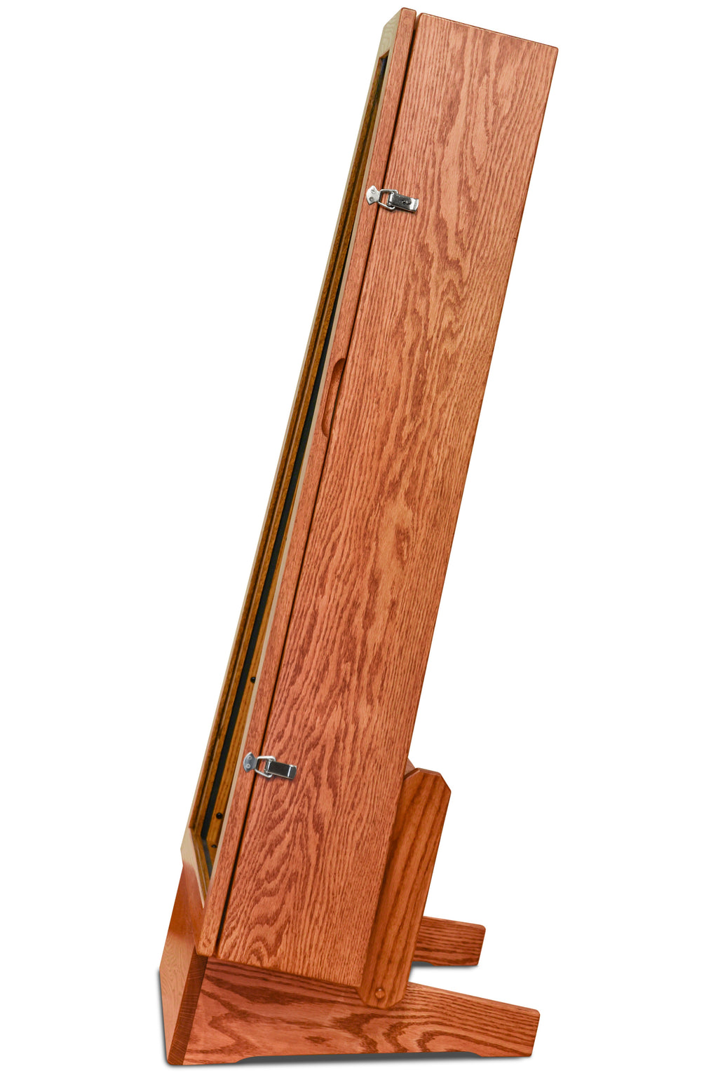 ClimaStand Triangle Humidor with Base - Red Oak with Golden Oak Stain Acoustic Remedy Cases