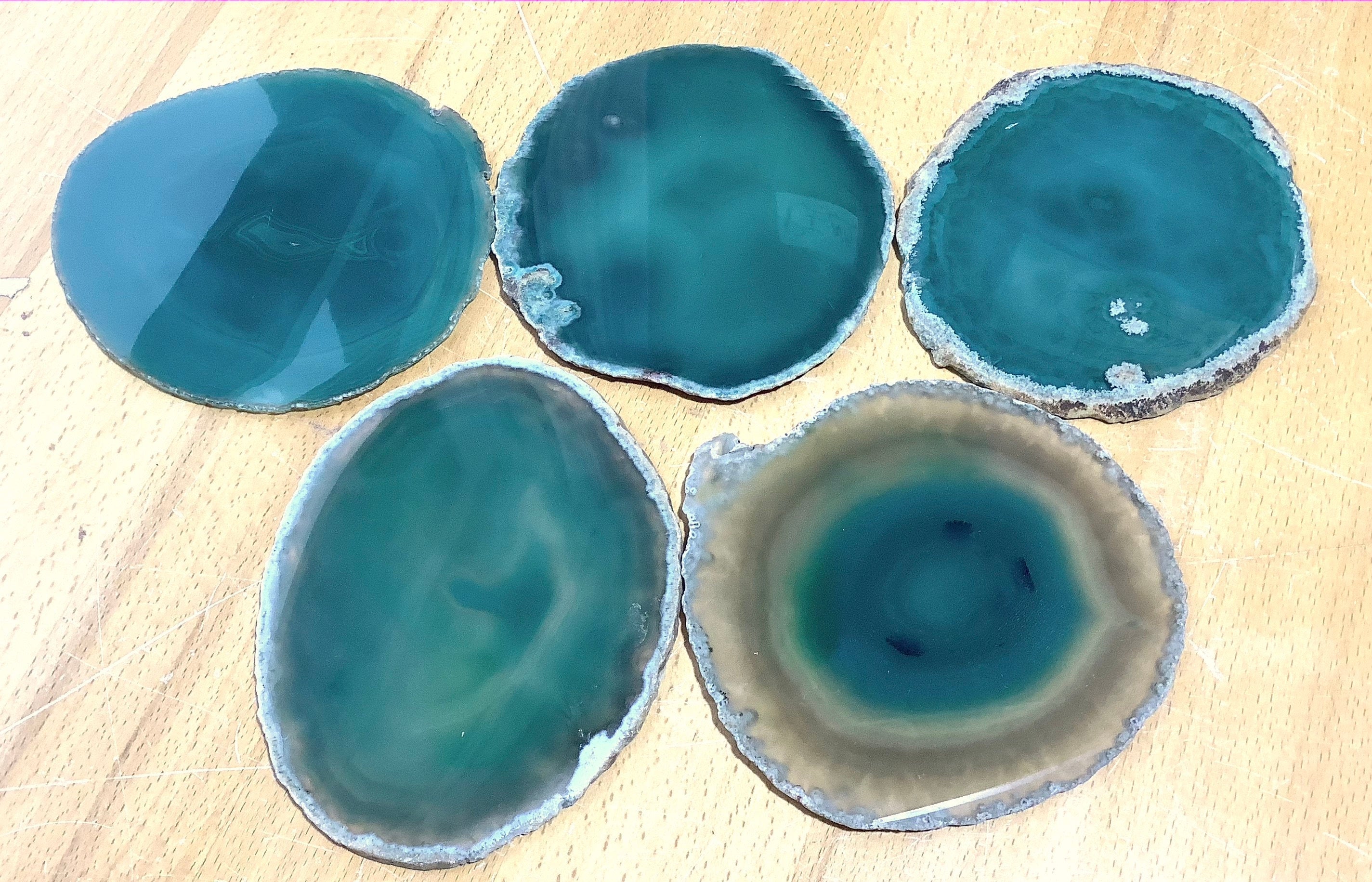 Large Polished Agate Slice (5 - 6 Inches) Size#6 Grade A Round Natural Crystal Escort Place Card Coaster Amazing Crystals
