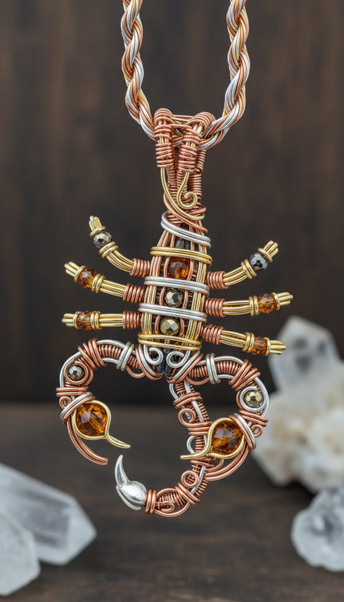 ￼Scorpio Wire Wrapped Zodiac Pendant The Vibez Shop