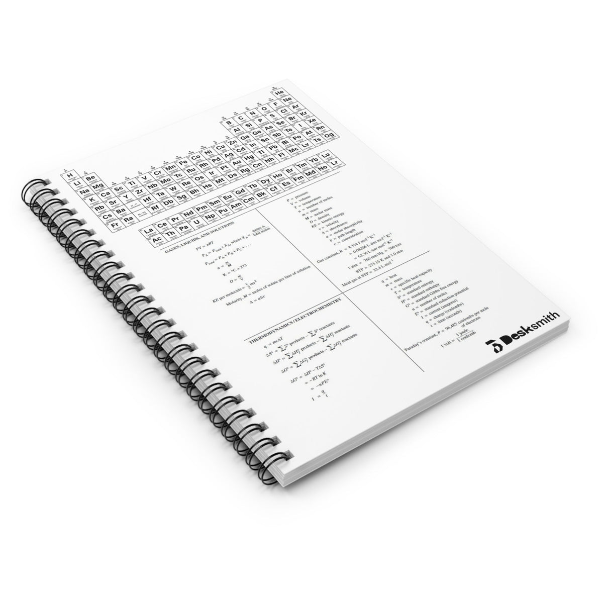 Periodic Table Chemistry Spiral Notebook — Ruled Desksmith