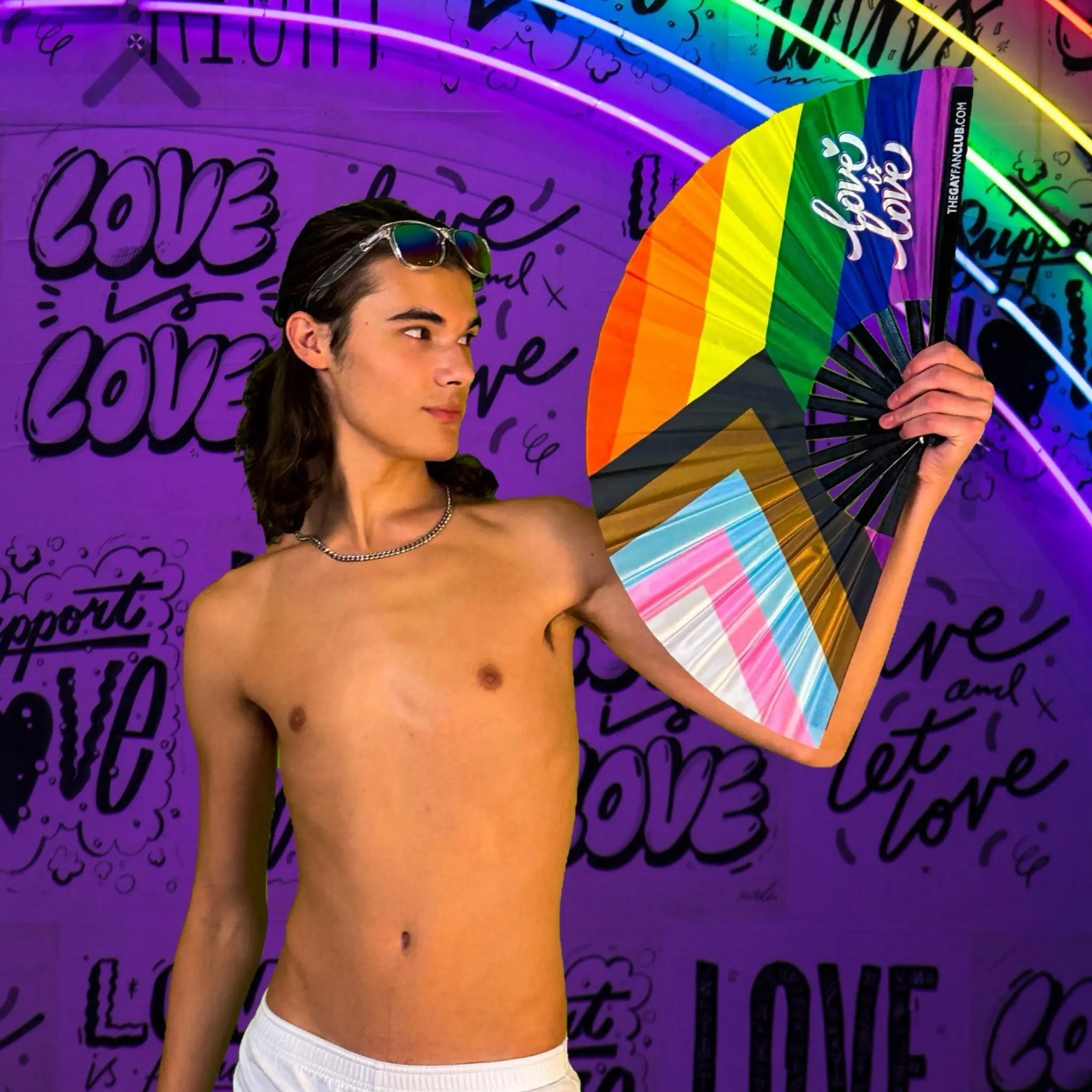 Pride Rainbow Flag Fan The Gay Fan Club