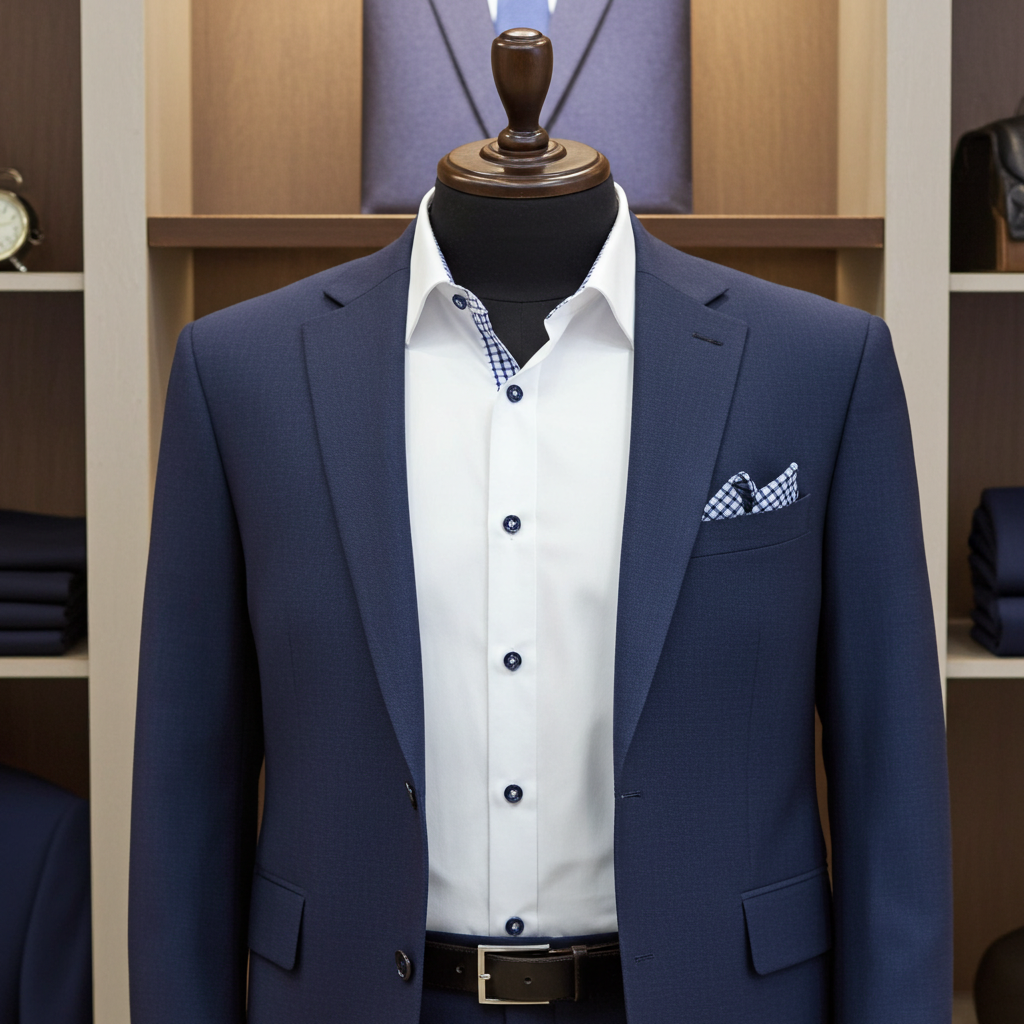 Christopher Button-Up Shirt With Contrast Details // White // Contemporary Fit (Regular) LEVINAS® Official