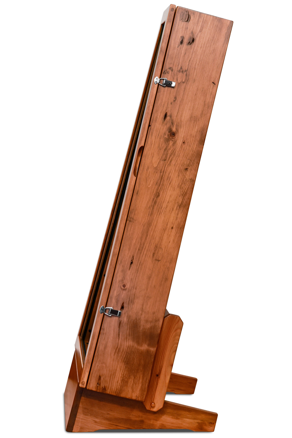 ClimaStand Triangle Humidor with Base - 300 Year Old Reclaimed Wood with Sealy Stain Acoustic Remedy Cases