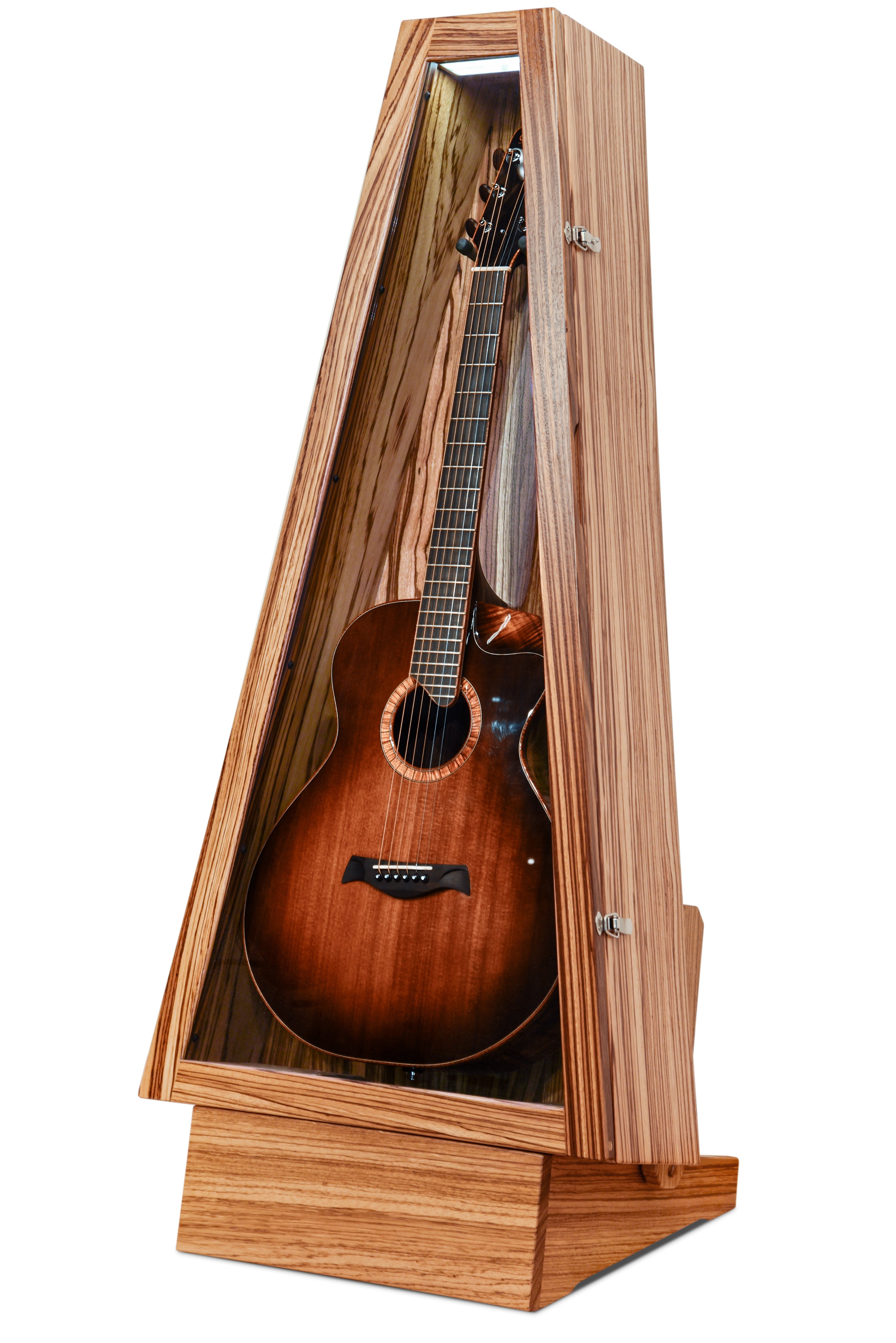 ClimaStand Triangle Humidor with Base - Zebrawood Acoustic Remedy Cases