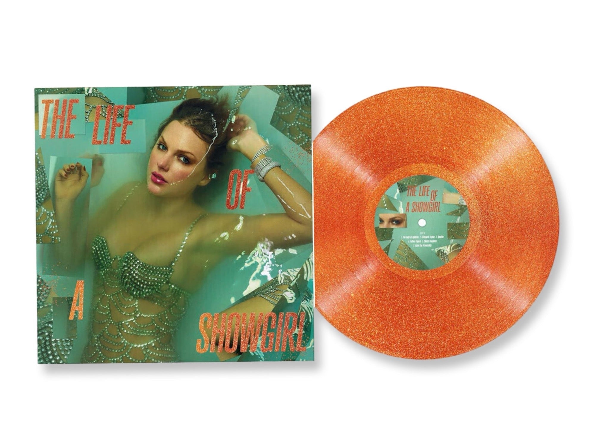 Taylor Swift - The Life of a Showgirl (Sweat and Vanilla Perfume Portofino Orange Glitter Vinyl) Pale Blue Dot Records