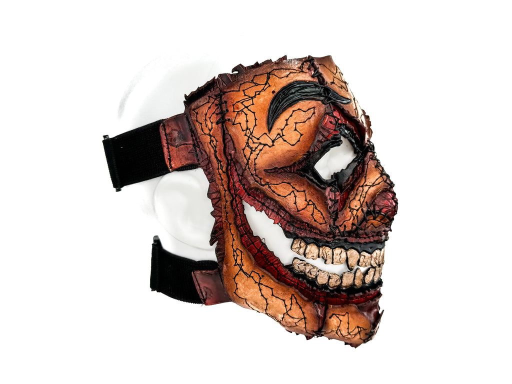 Genuine Leather Mask - GigaMyme Fleshy Edition - Handmade Mime Full Face Cover for Halloween, Performance or Cosplay Costume Rockwell Masks
