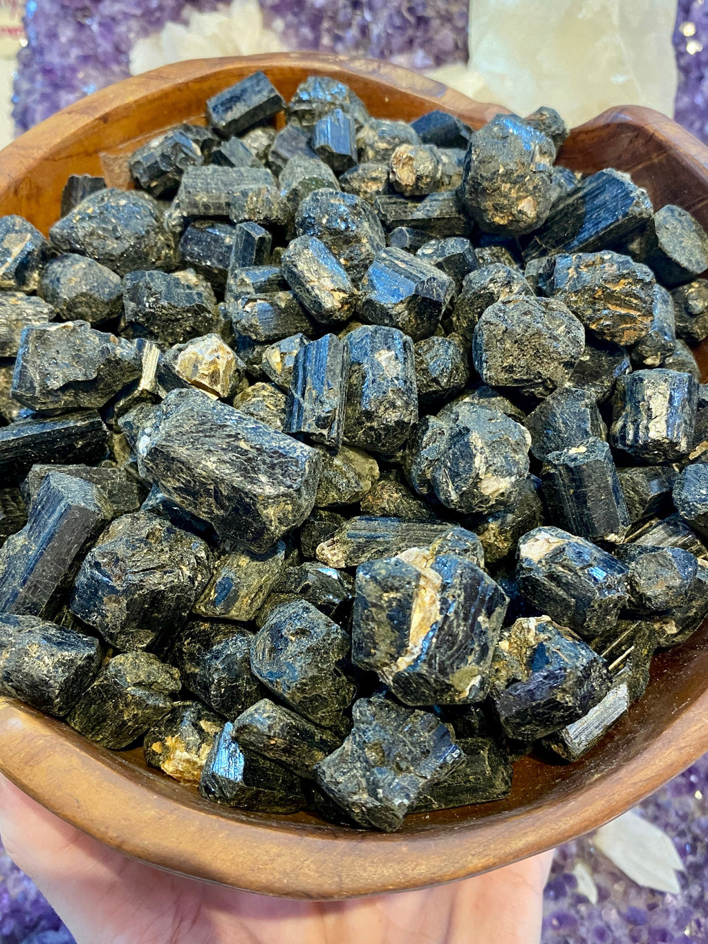 Black Tourmaline Raw Chunks Curious Muse Crystals