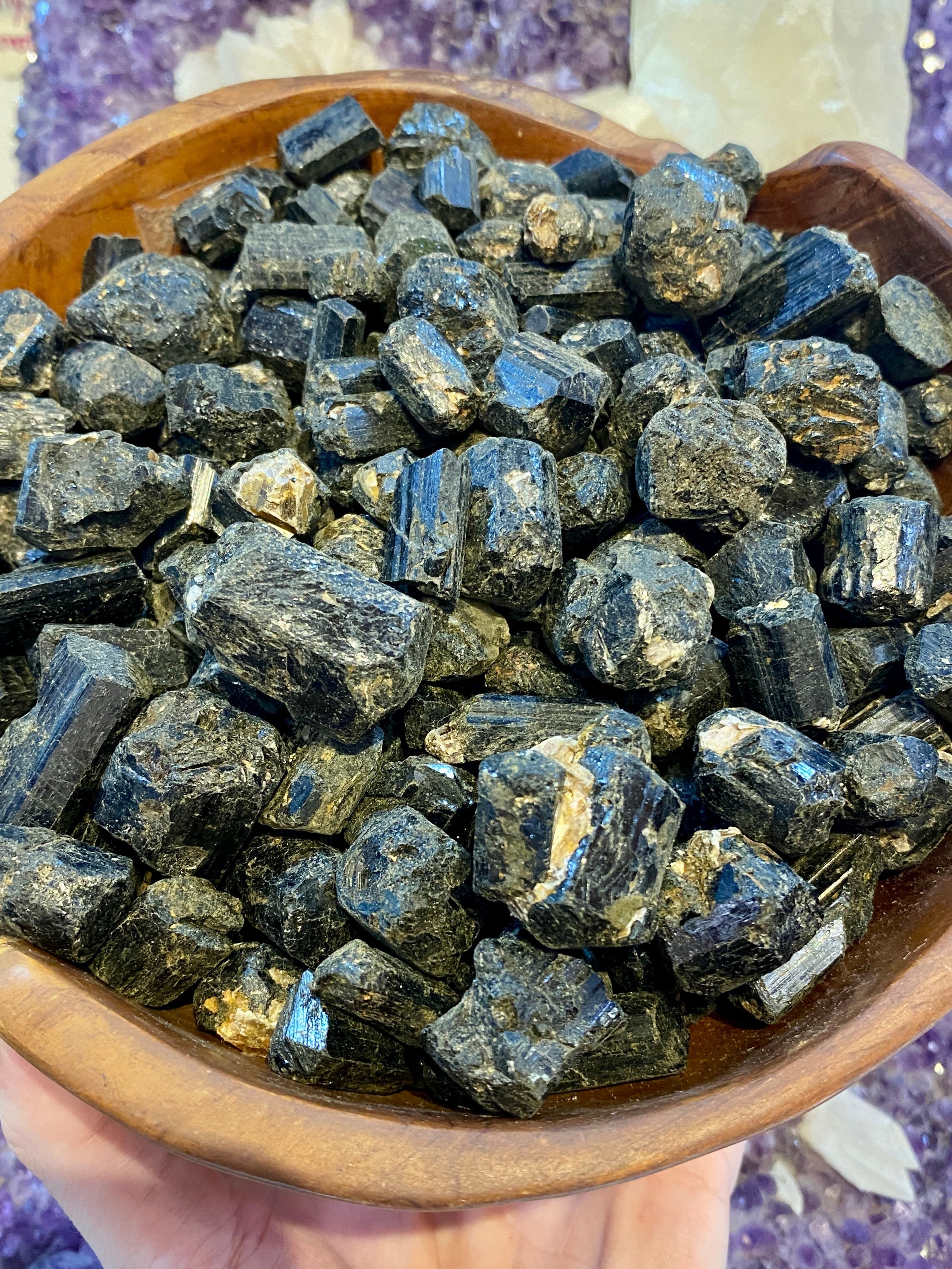 Black Tourmaline Raw Chunks Curious Muse Crystals