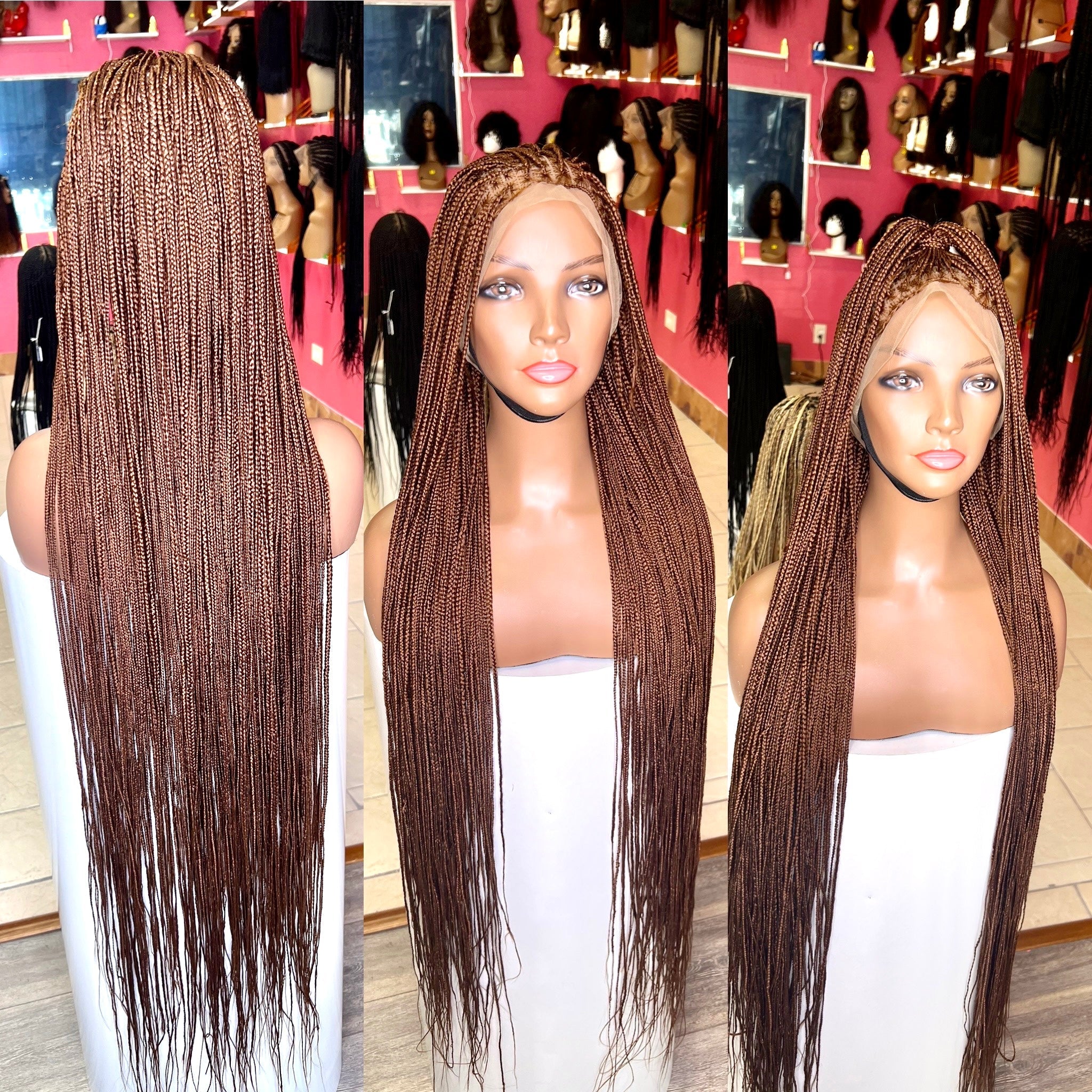 40inches knotless braided wig Brown HOL stores