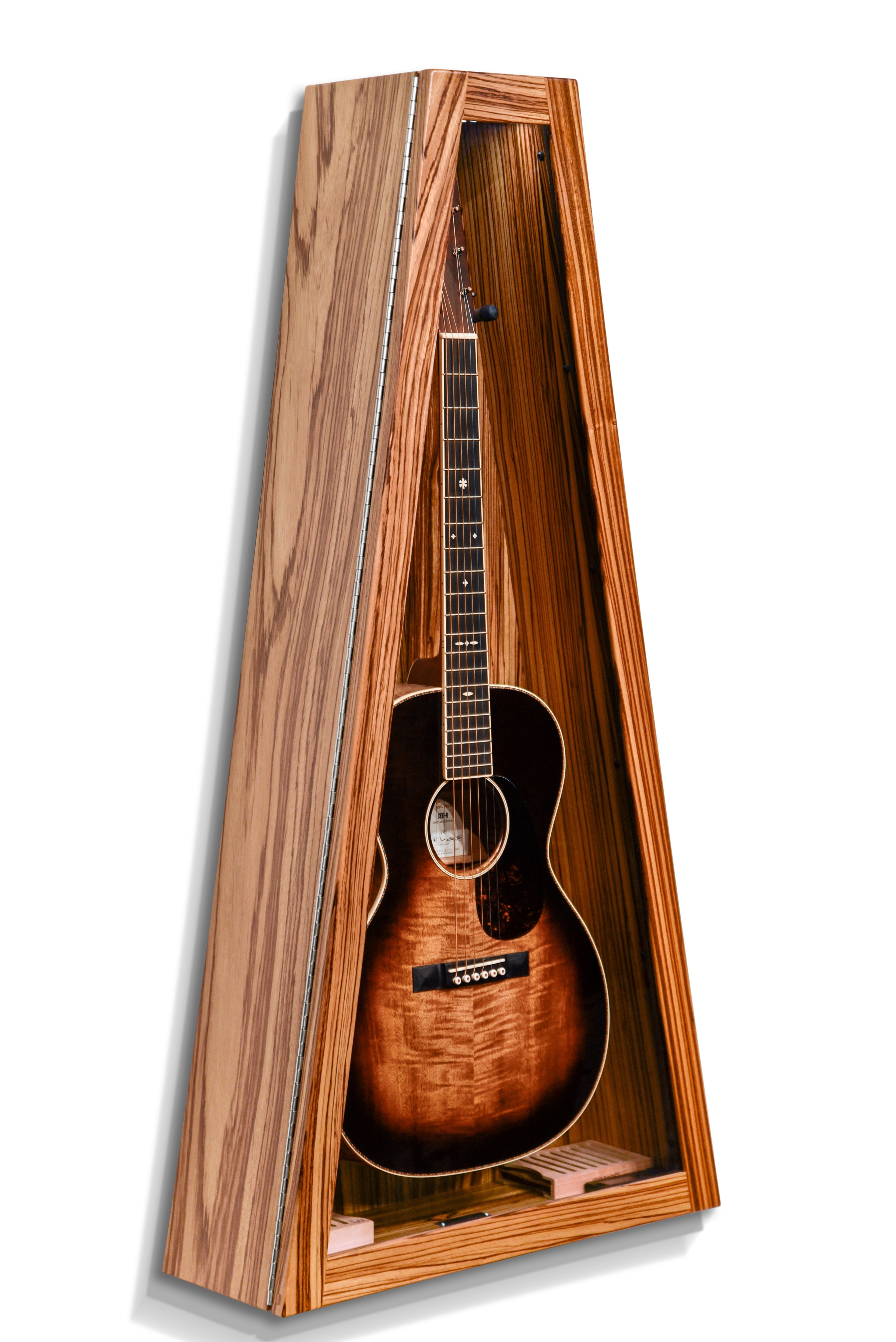 ClimaCase Triangle Humidor - Zebrawood Acoustic Remedy Cases